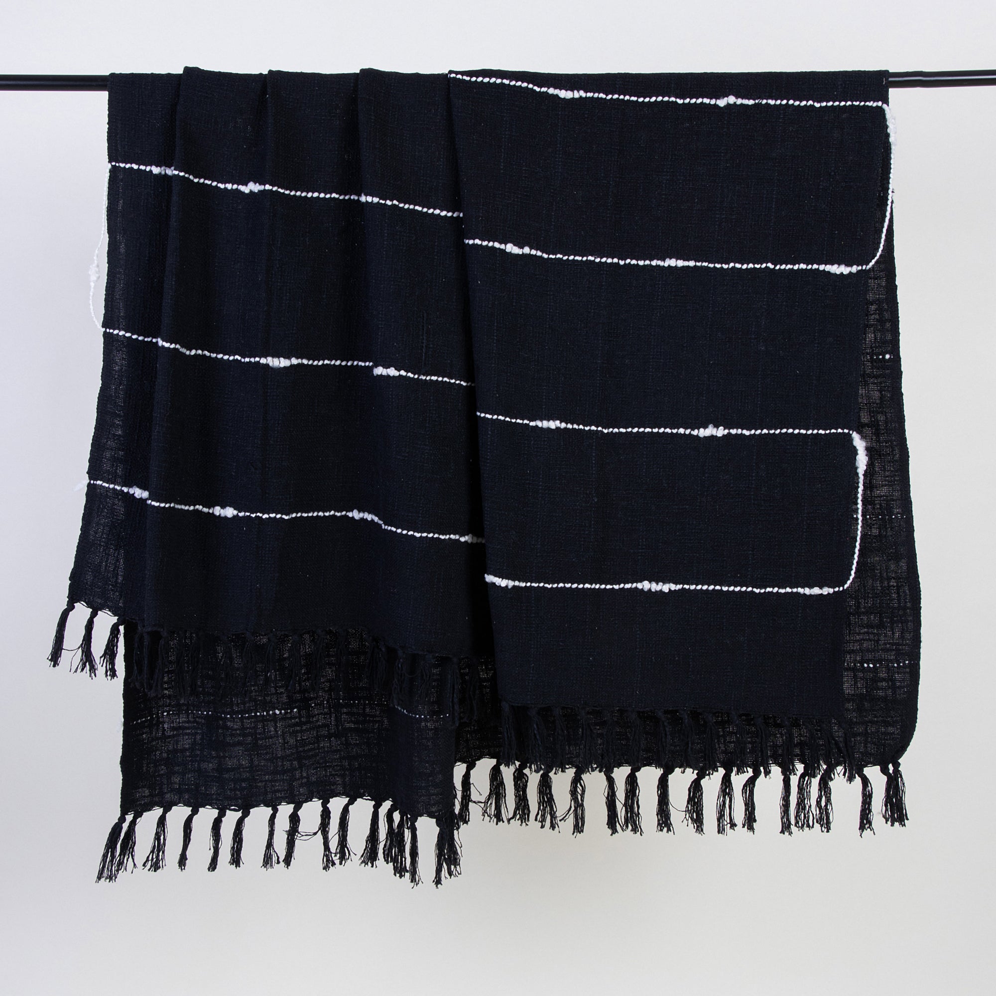 Reversible Hand Woven Cotton Throw Blankets
