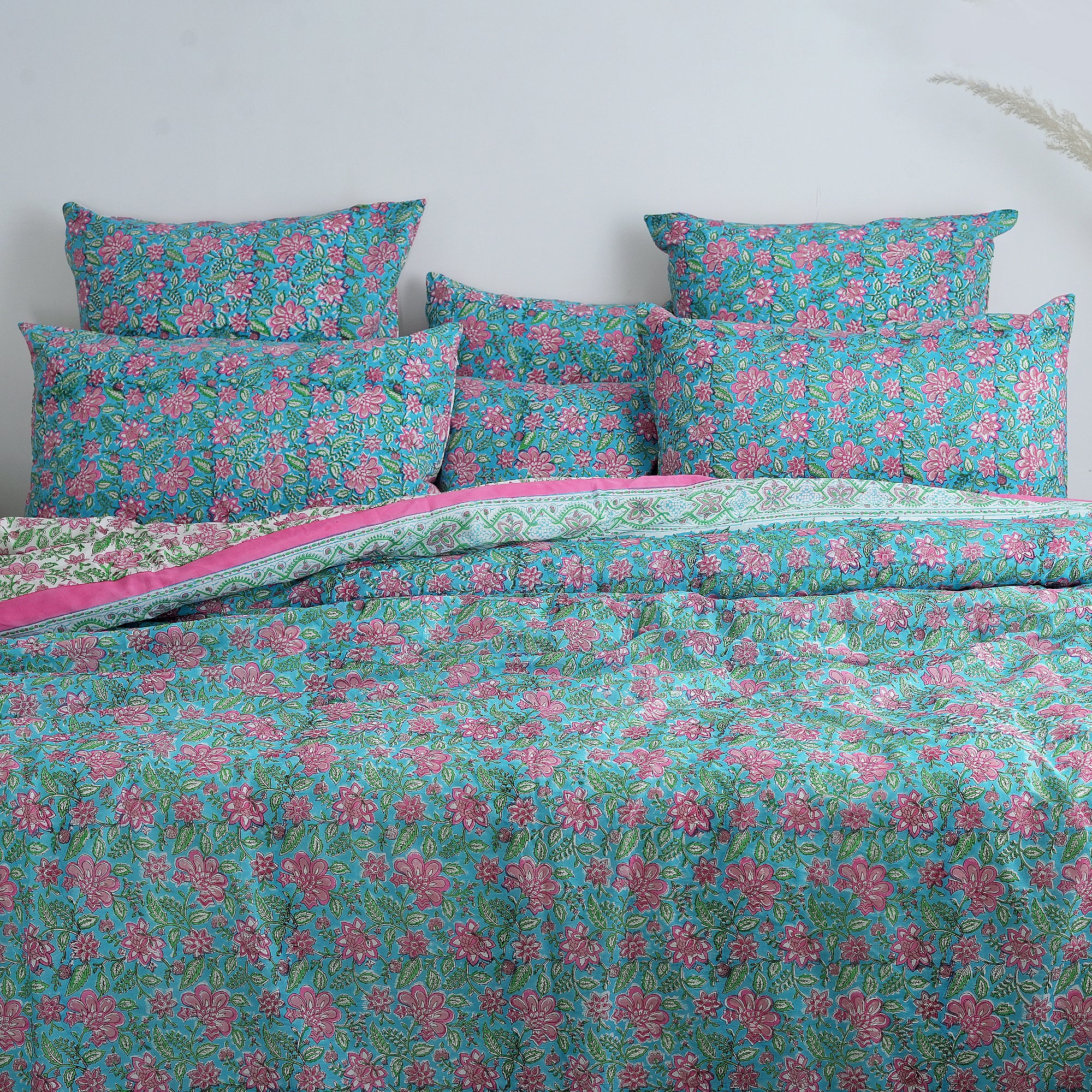 Reversible Indian Organic Duvet Cover