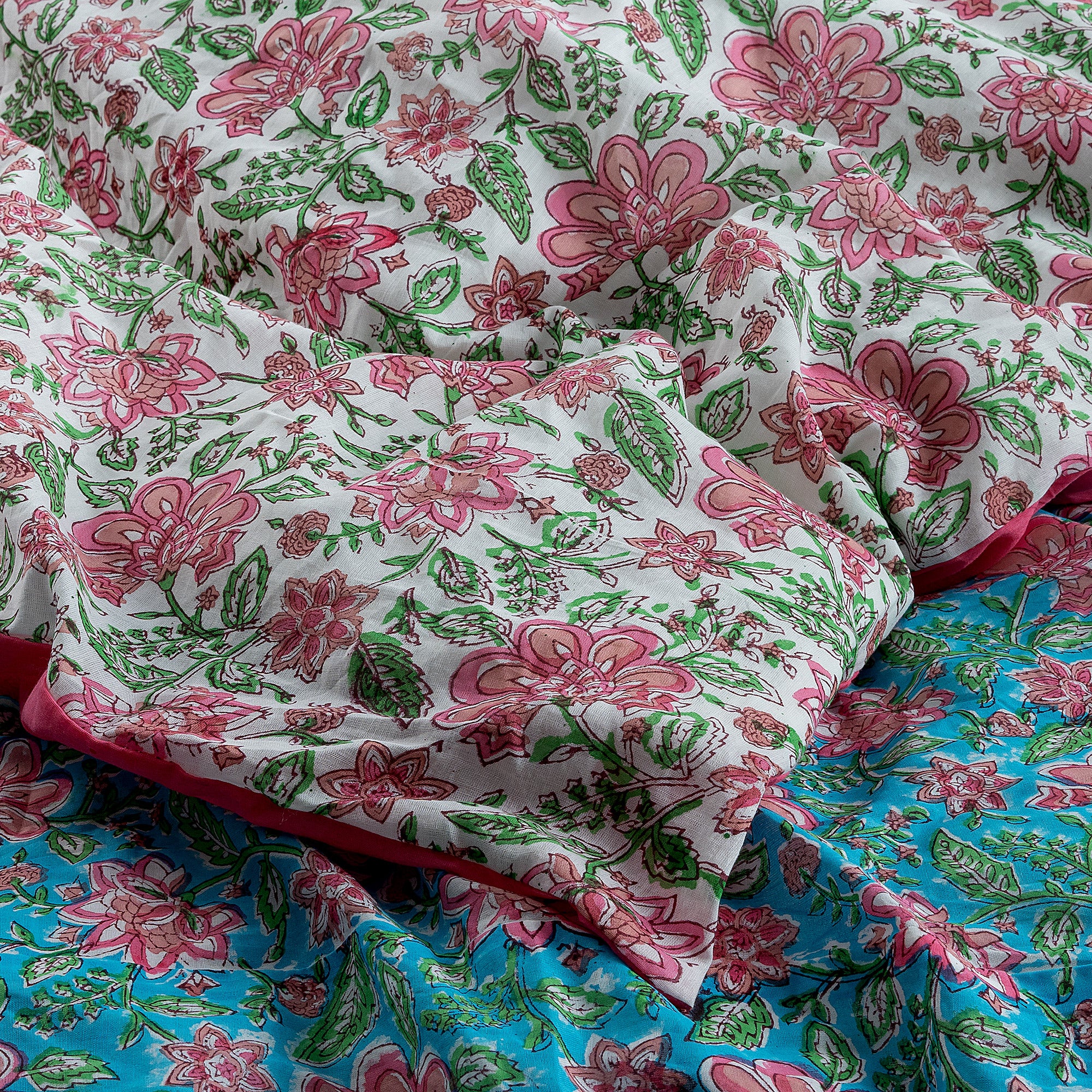 Reversible Indian Organic Duvet Cover