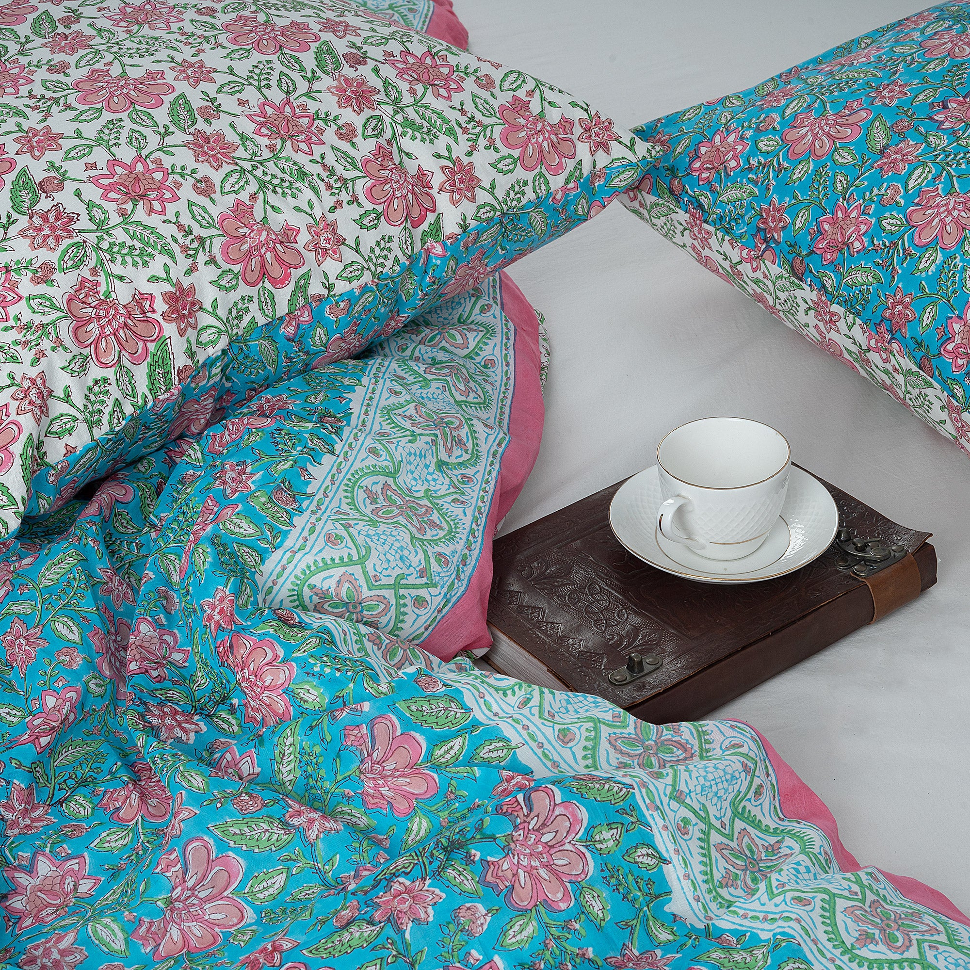 Reversible Indian Organic Duvet Cover