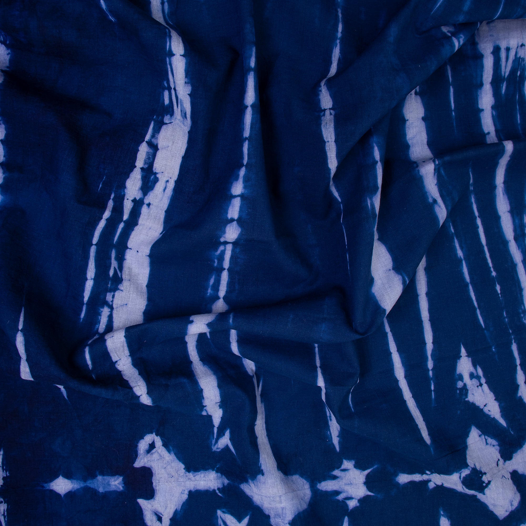 Sea Blue Cotton Tie Dye Shibori Fabric