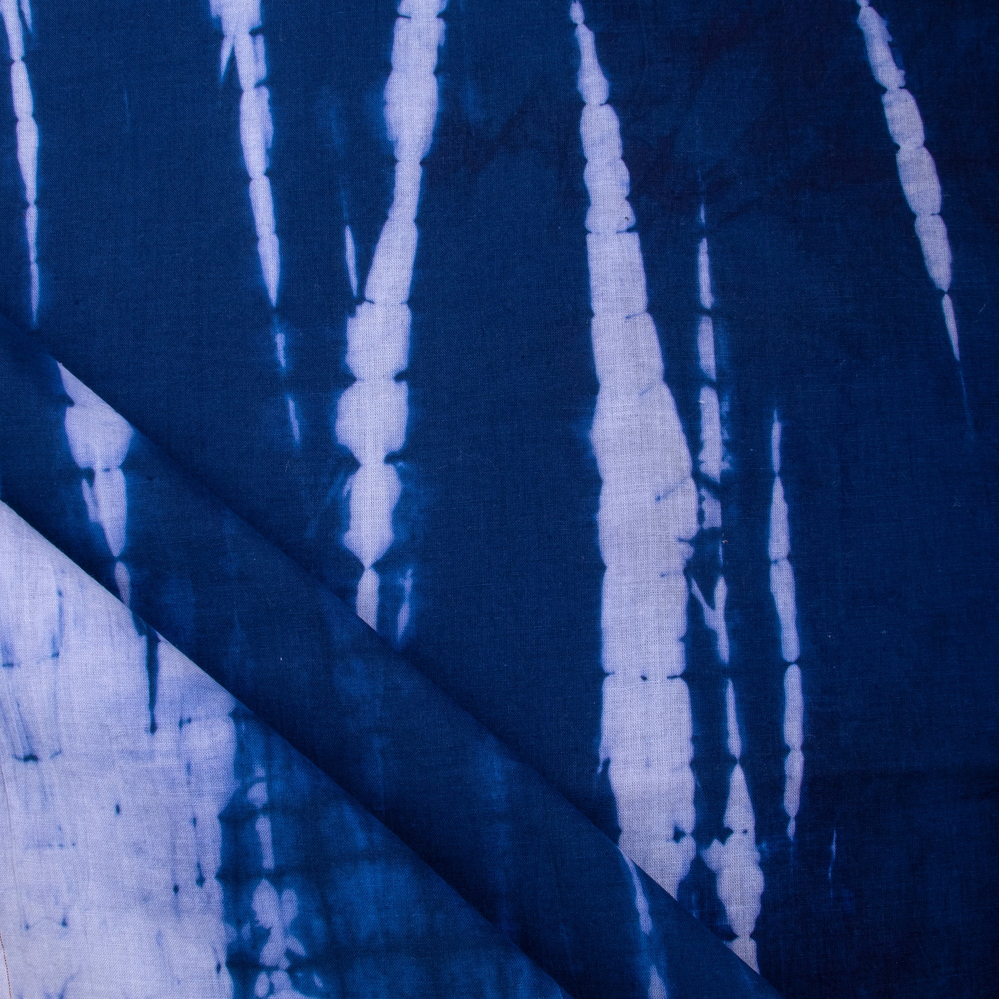 Sea Blue Cotton Tie Dye Shibori Fabric