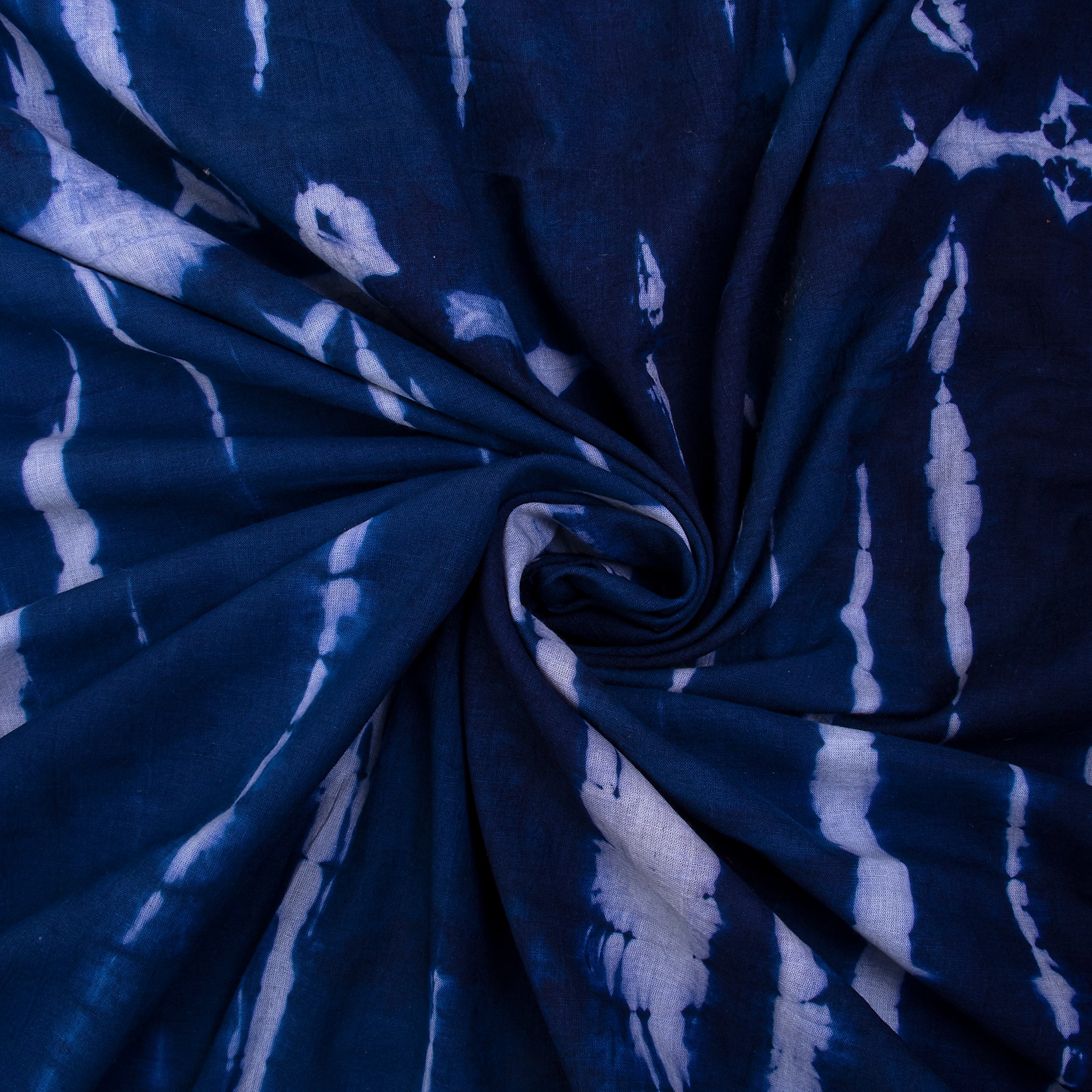 Sea Blue Cotton Tie Dye Shibori Fabric
