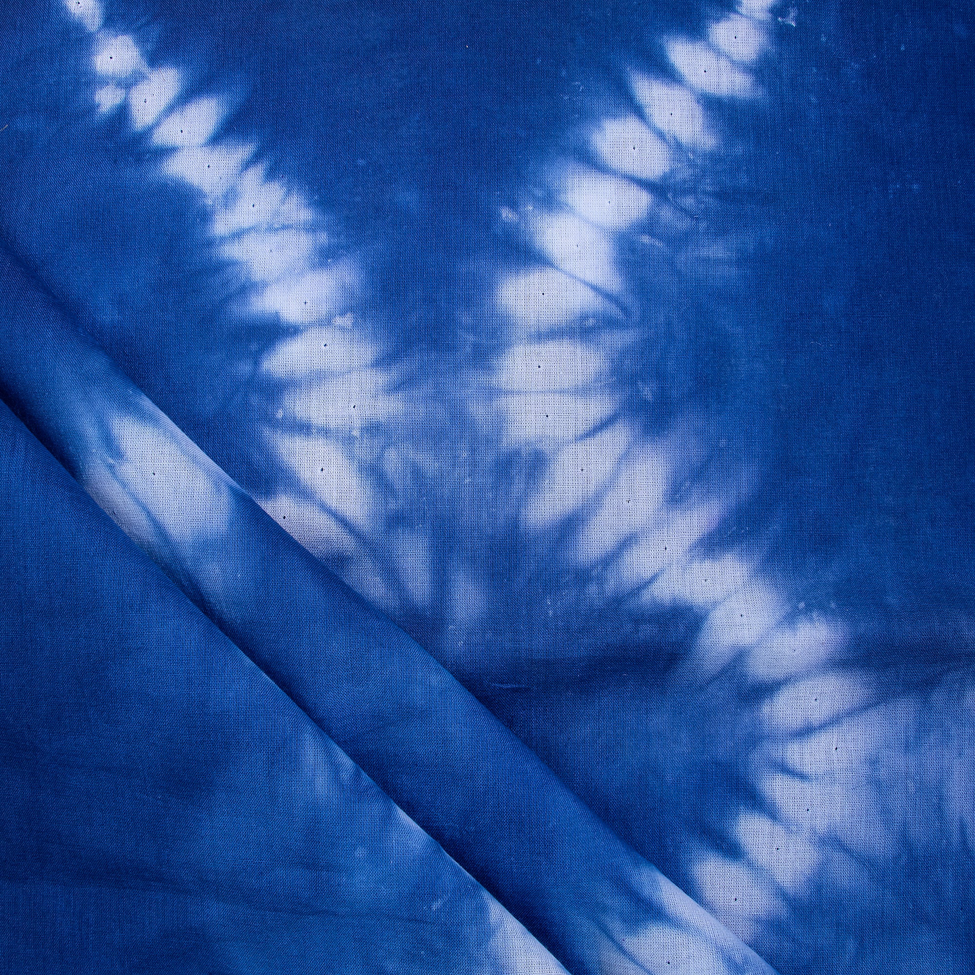 Shibori Blue Indain Cotton Tie Dye Fabric