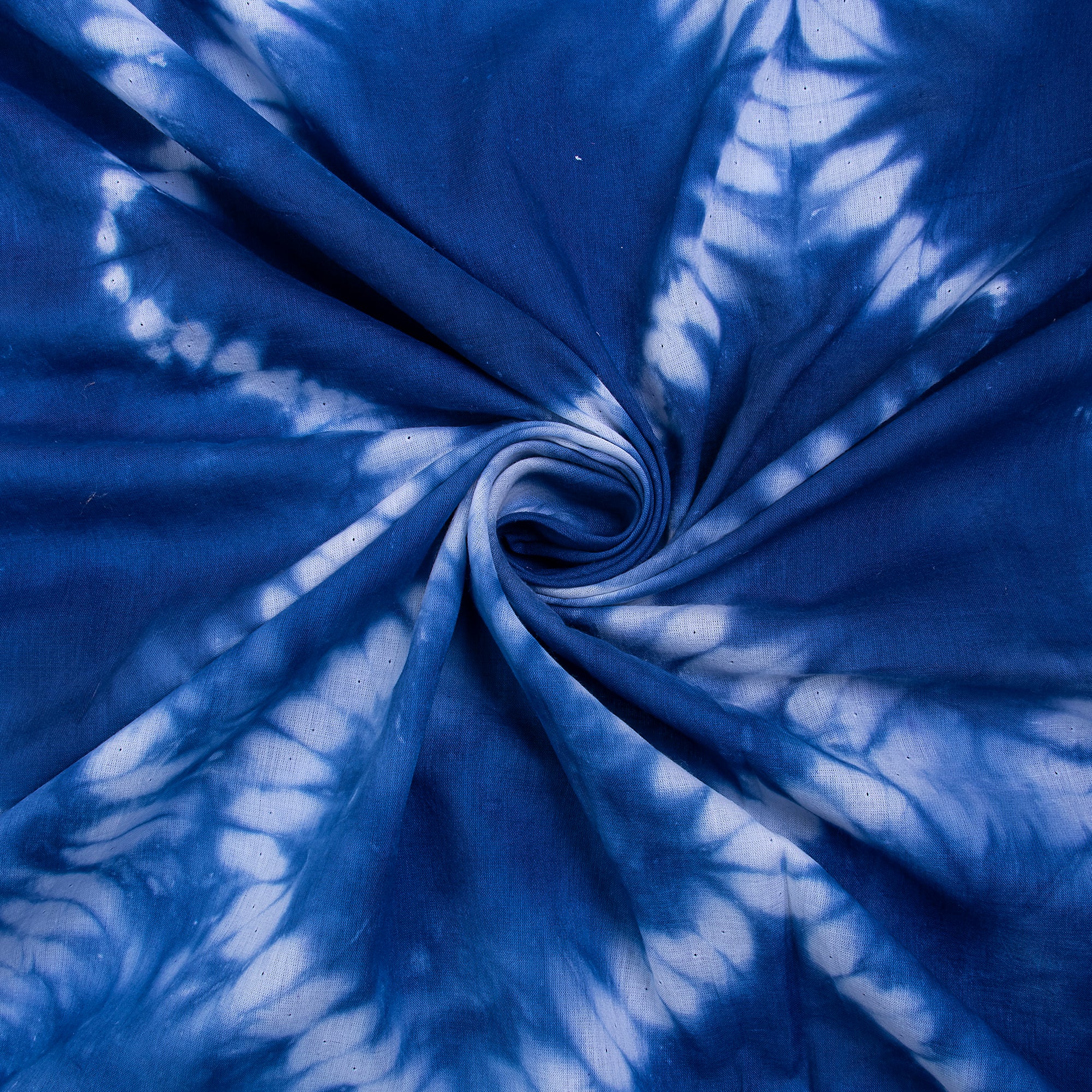 Shibori Blue Indain Cotton Tie Dye Fabric