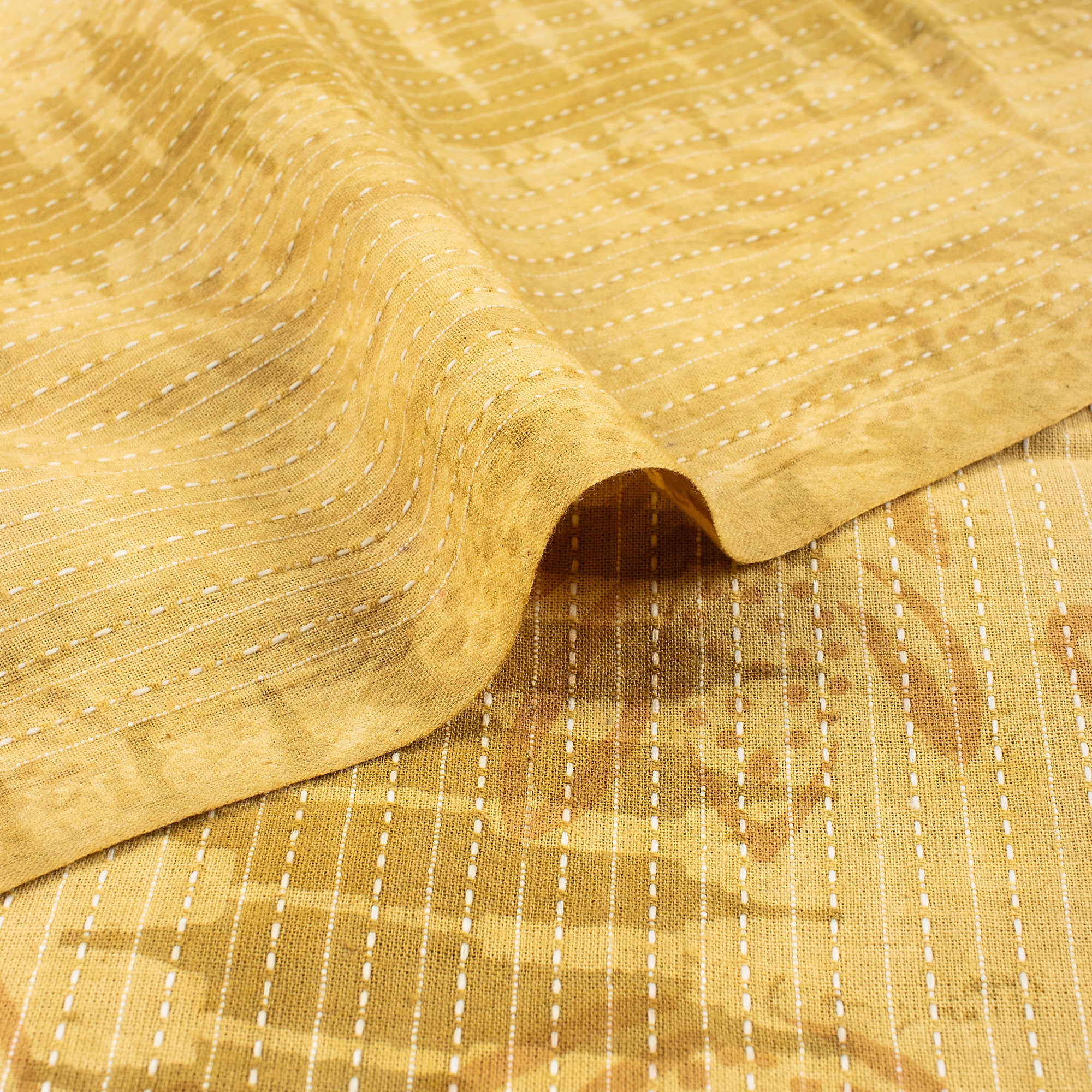 Shoft Cotton Hand Block Printed Dabu Kantha Fabric