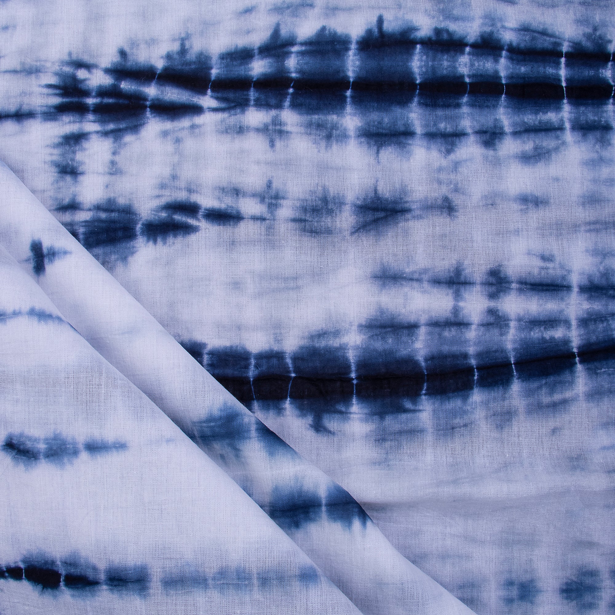 Shop Organic Blue Cotton Tie Dye Shibori Fabric