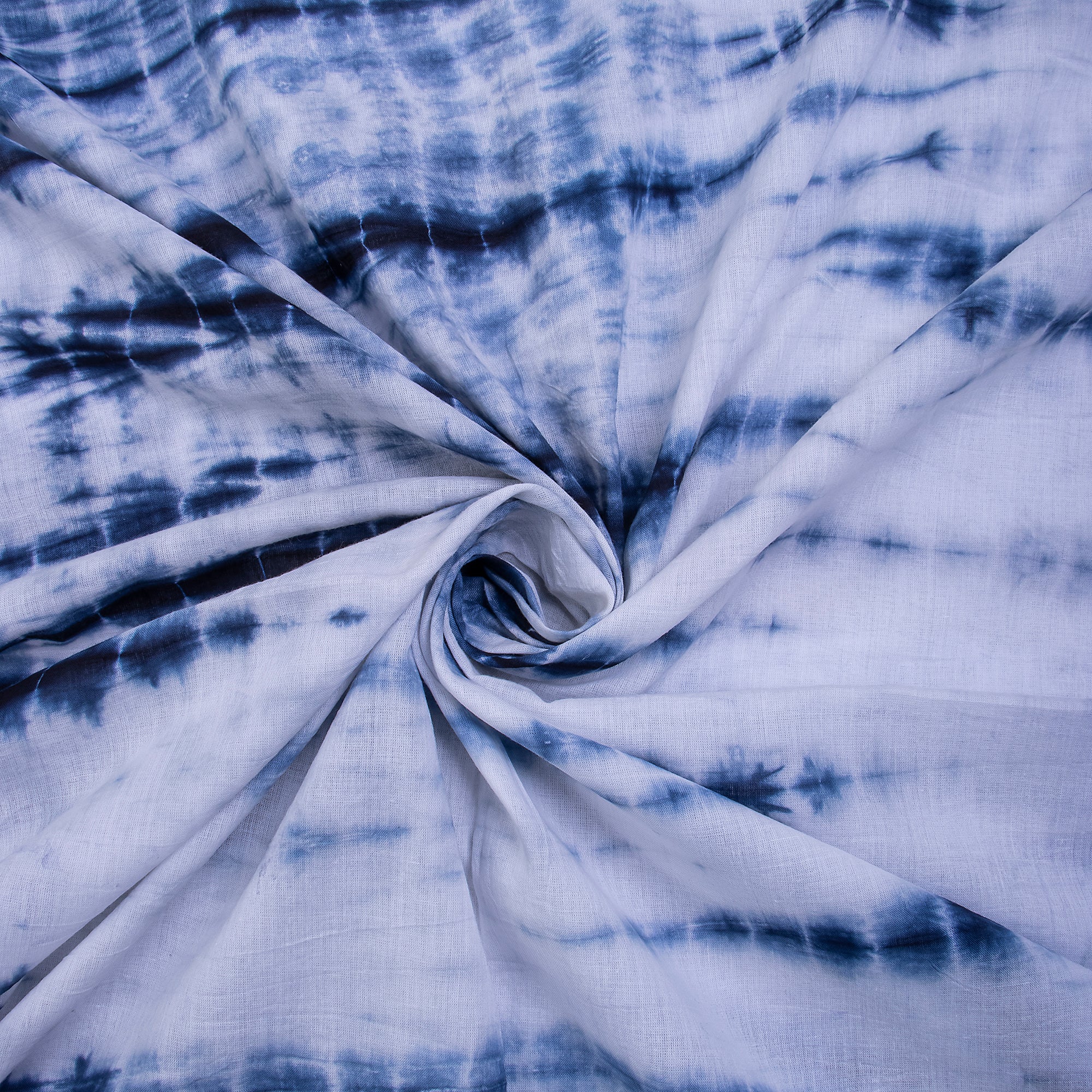 Shop Organic Blue Cotton Tie Dye Shibori Fabric