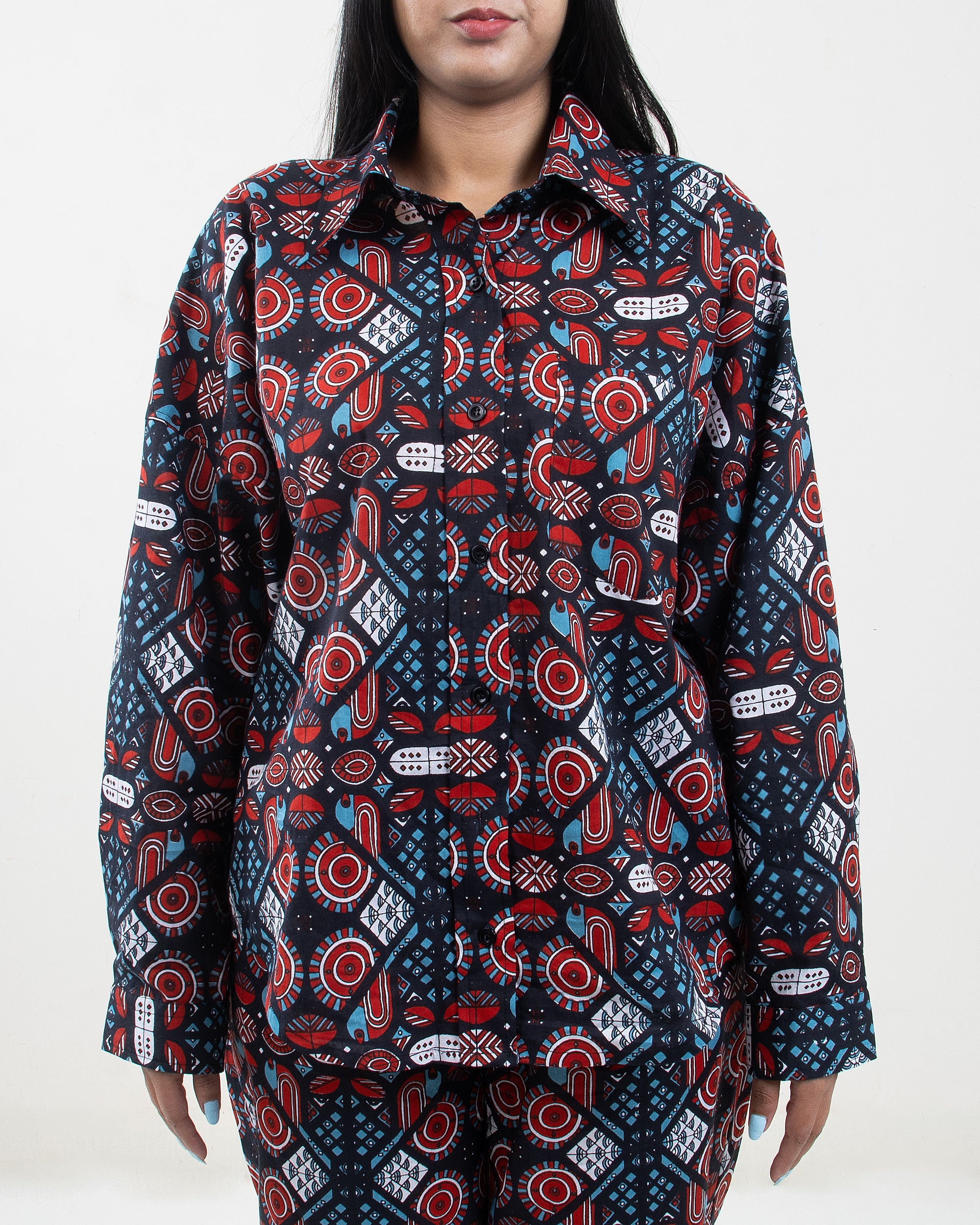 Short wiht Shirt & Pajama Cotton Printed Co-Ord Set for Women