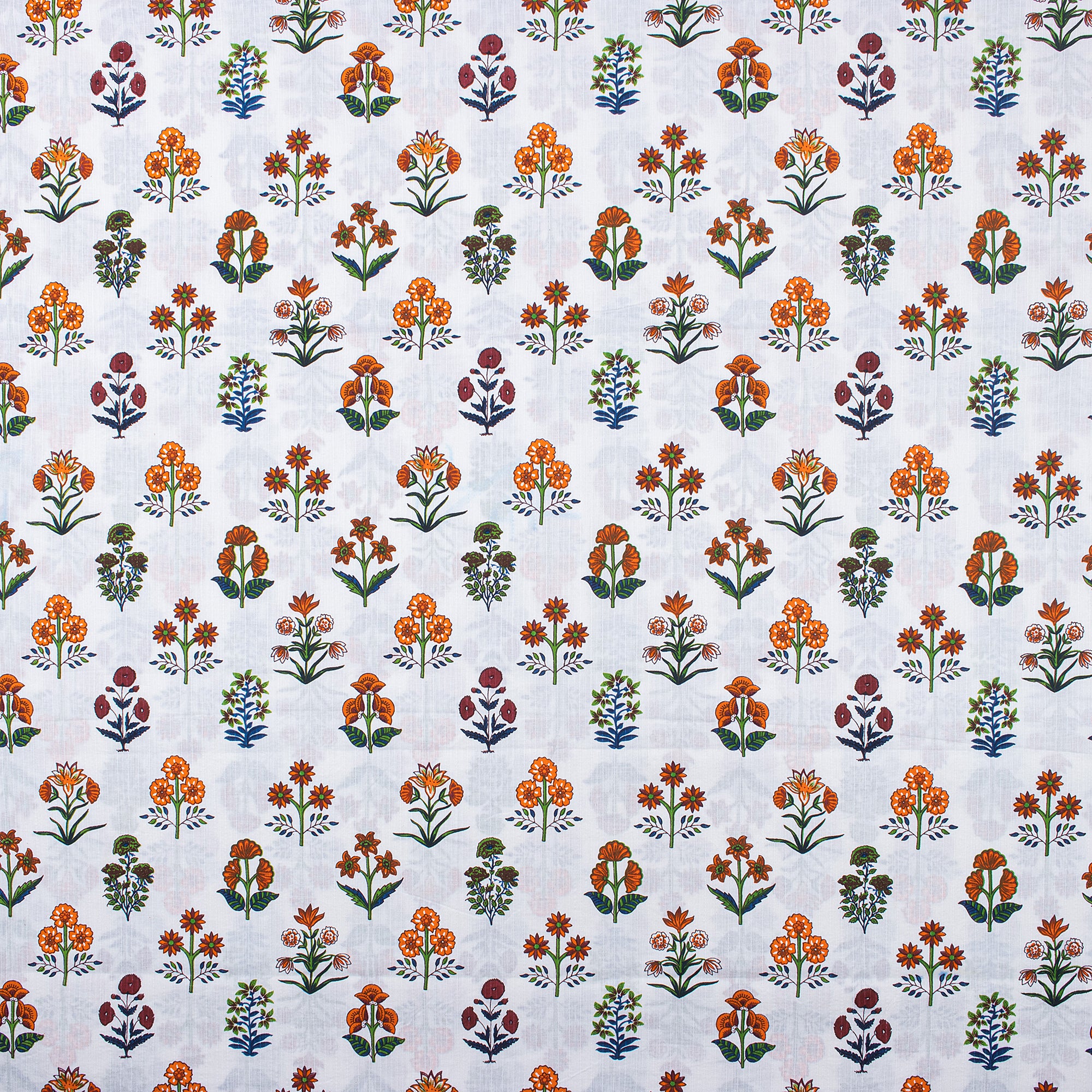 Soft Hand Block Multi Floral Print Kantha Cloth Fabric