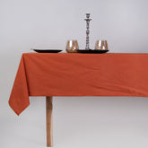 Soft Natural Hand Dyed Orange Dining Roon Table Covers