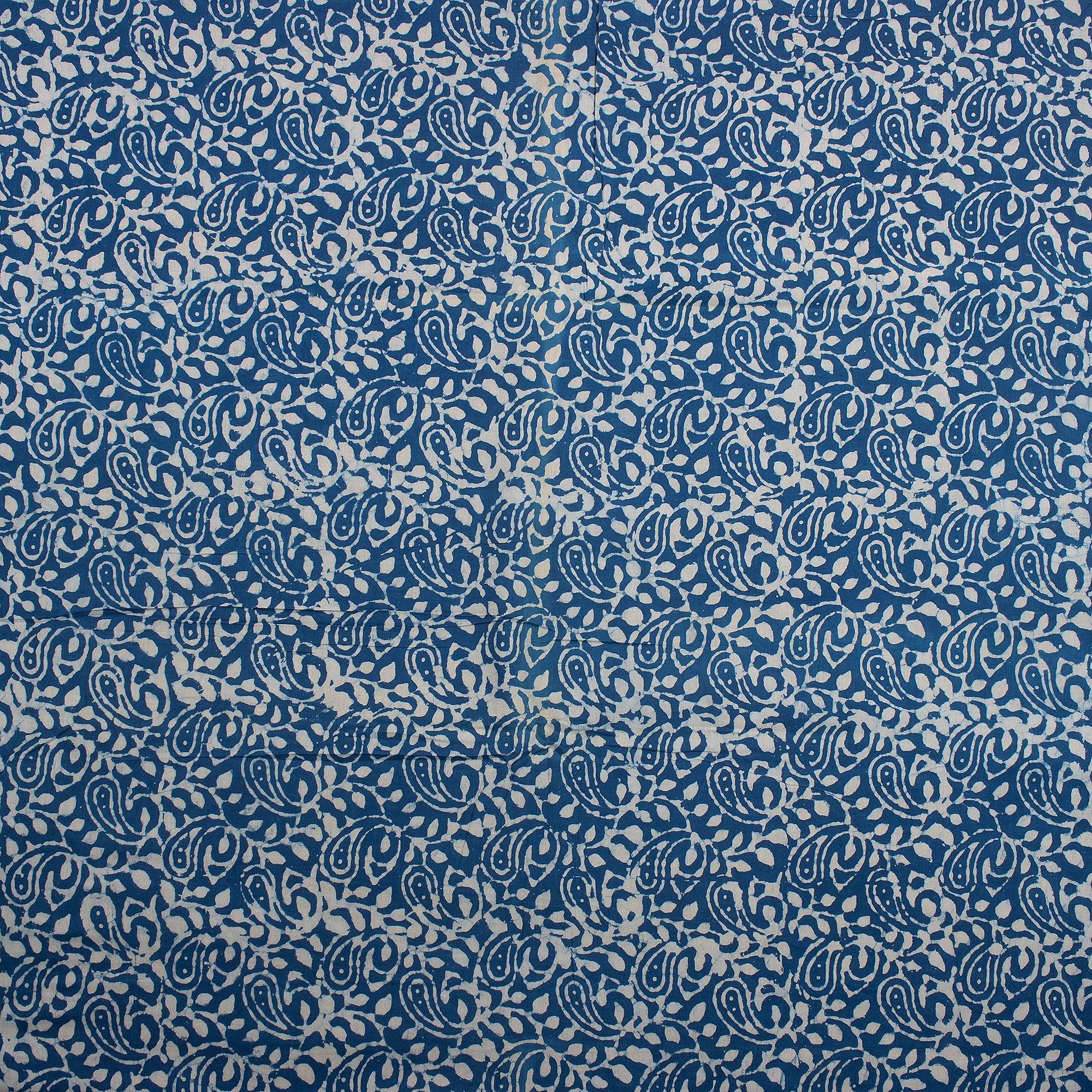Soft Premium Paisley Printed Indigo Dyed Fabric