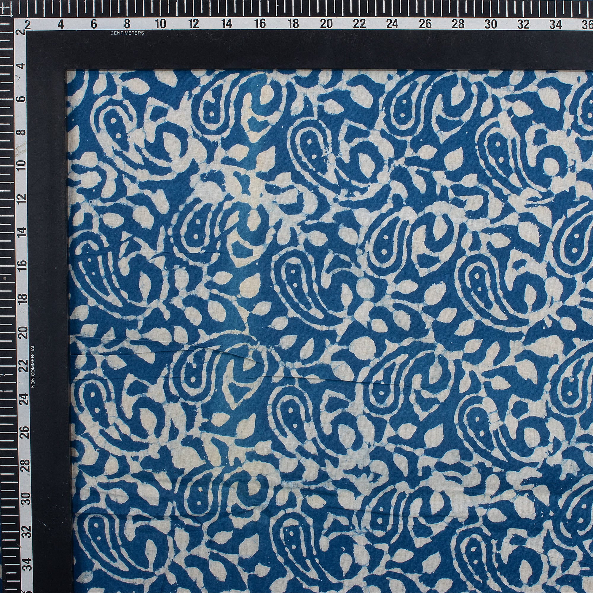 Soft Premium Paisley Printed Indigo Dyed Fabric