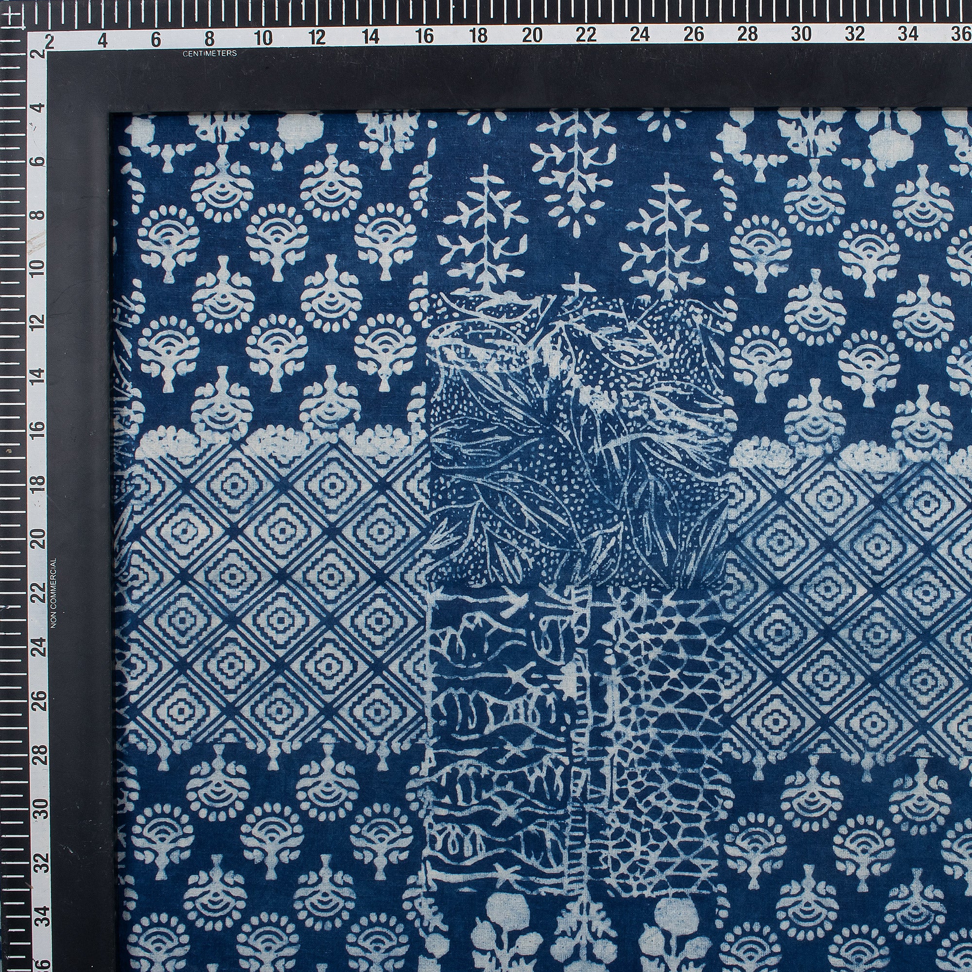 Soft & Sustainable Indigo Floral Organic Cotton Fabric