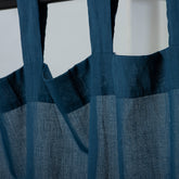 Solid Blue Hand Dyed Cotton Drapes and Curtains
