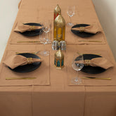 Solid Brown Indian Handmade Pure Cotton Dinner Cloth Table Covers