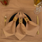 Solid Brown Indian Handmade Pure Cotton Dinner Cloth Table Covers