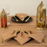 Solid Brown Indian Handmade Pure Cotton Dinner Cloth Table Covers