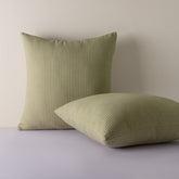 Solid Green Best Cotton Waffle Cushion Cover