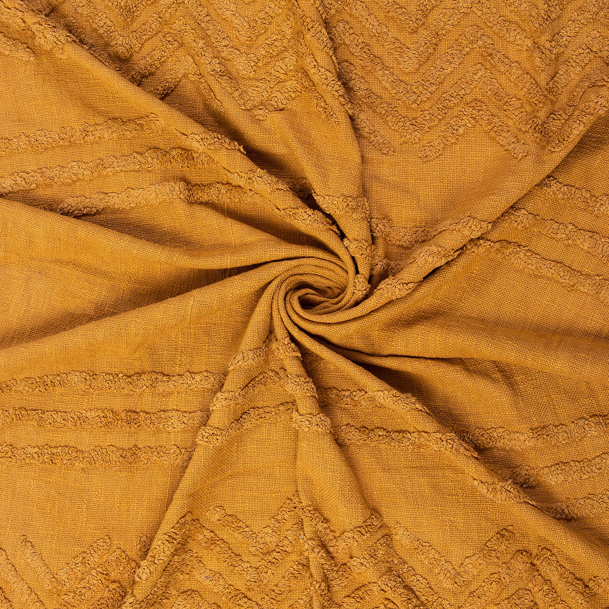 Solid Yellow Pure Cotton Couch Throw Blanket