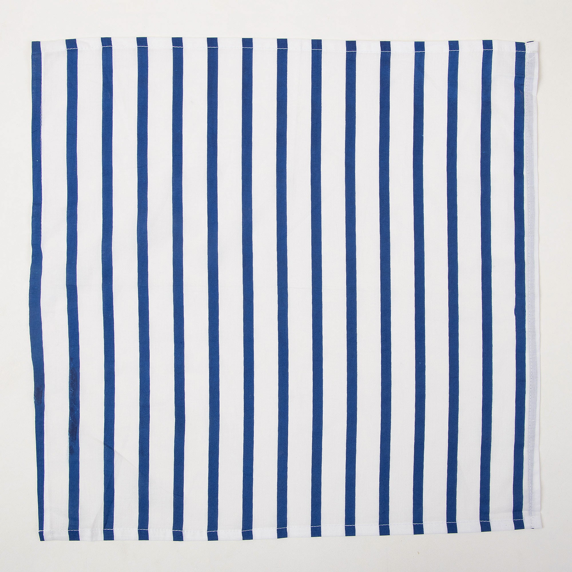 Stirped Hand Block Printed Cotton Reusable Dinner Napkins