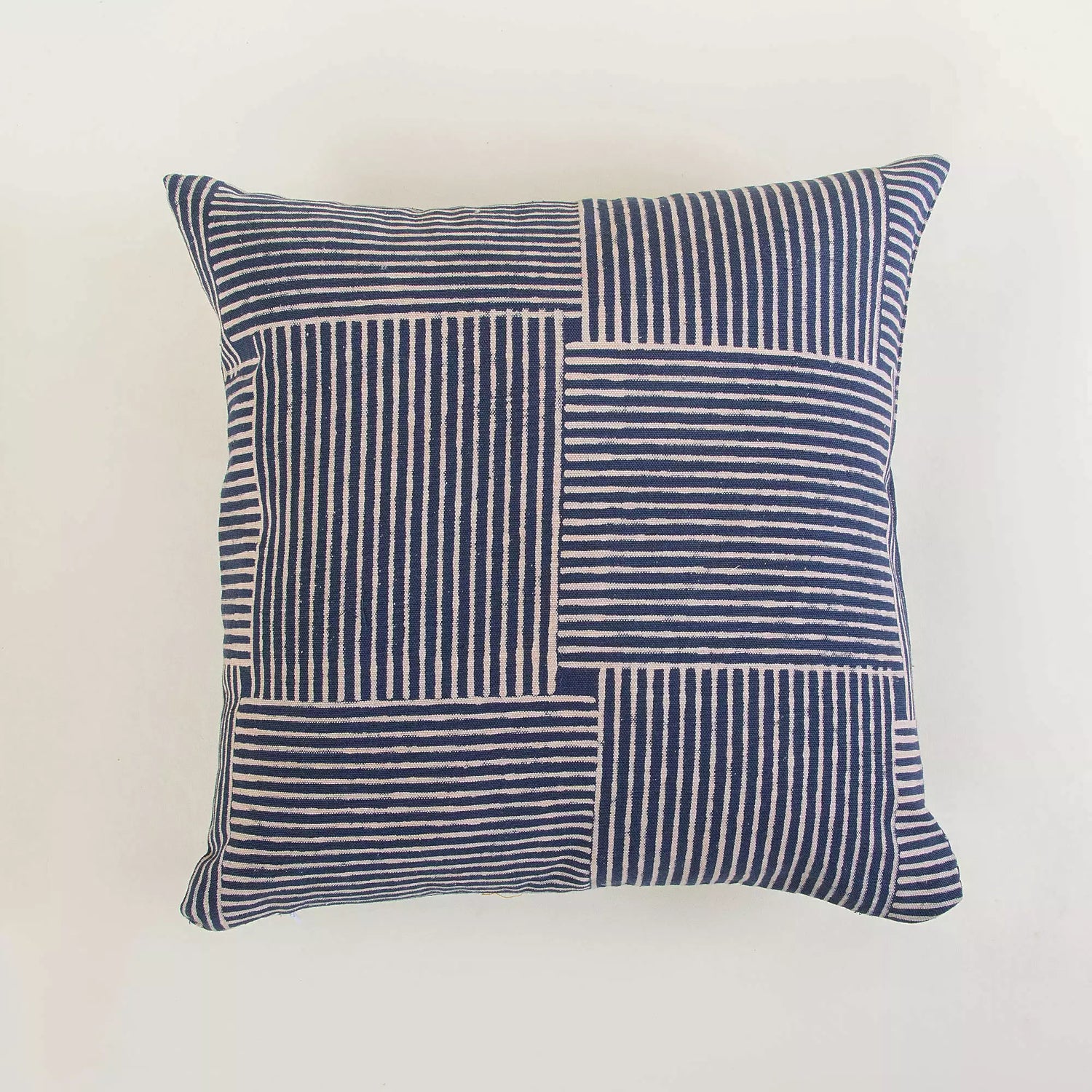 Stripe Pattern Canvas Cushion Cover