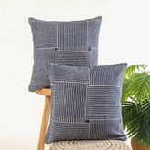 Stripe Pattern Canvas Cushion Cover