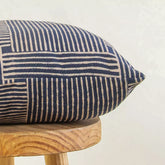 Stripe Pattern Canvas Cushion Cover