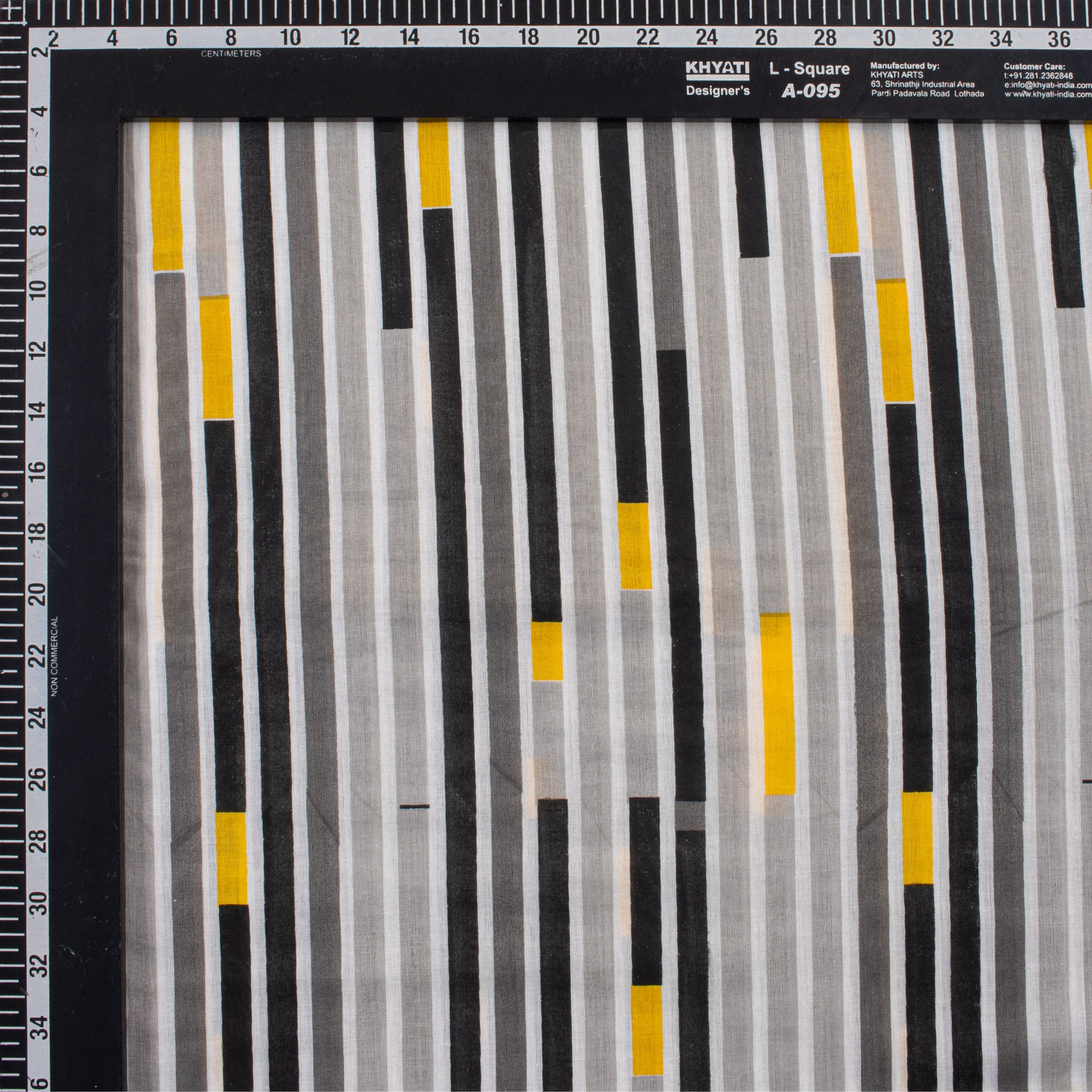 Striped Hand Printed Organic Cotton Fabric