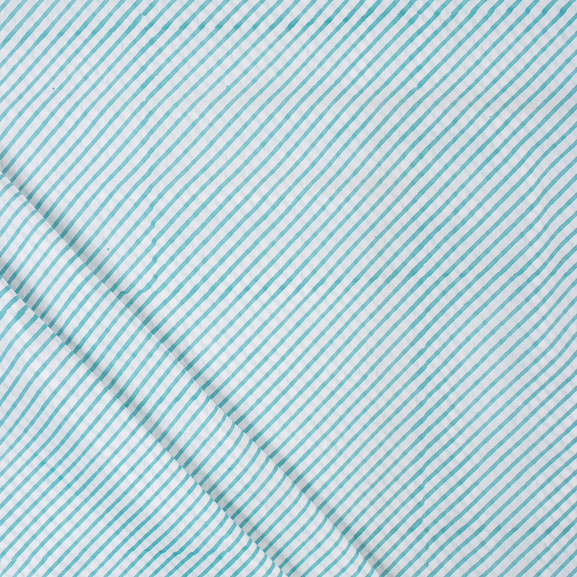 Striped Light Weighted Indian Block Print Fabric