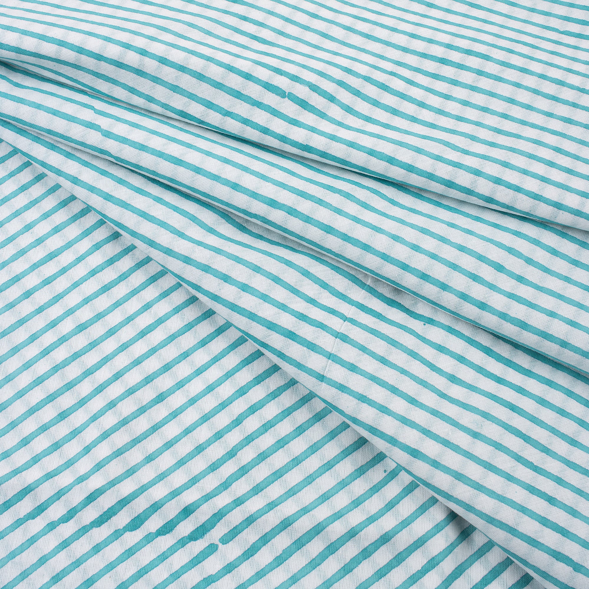 Striped Light Weighted Indian Block Print Fabric