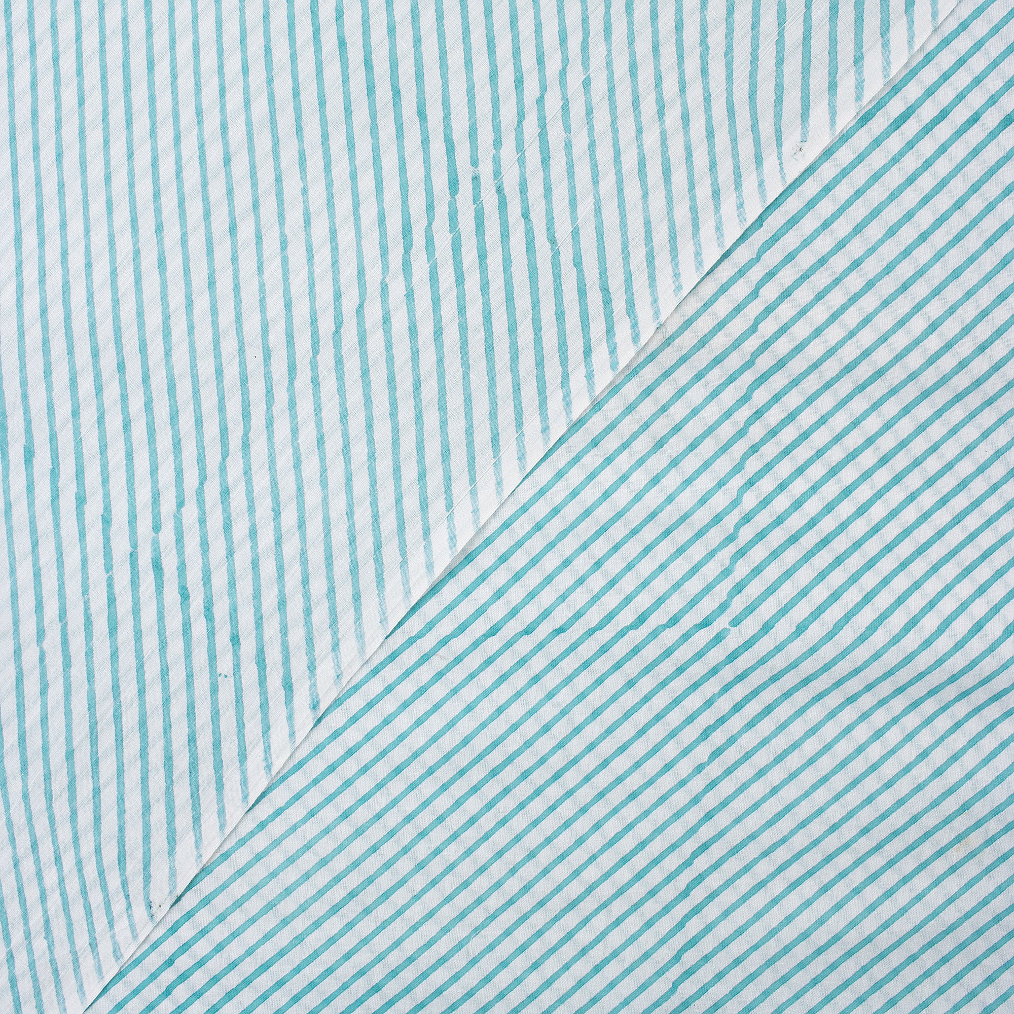 Striped Light Weighted Indian Block Print Fabric