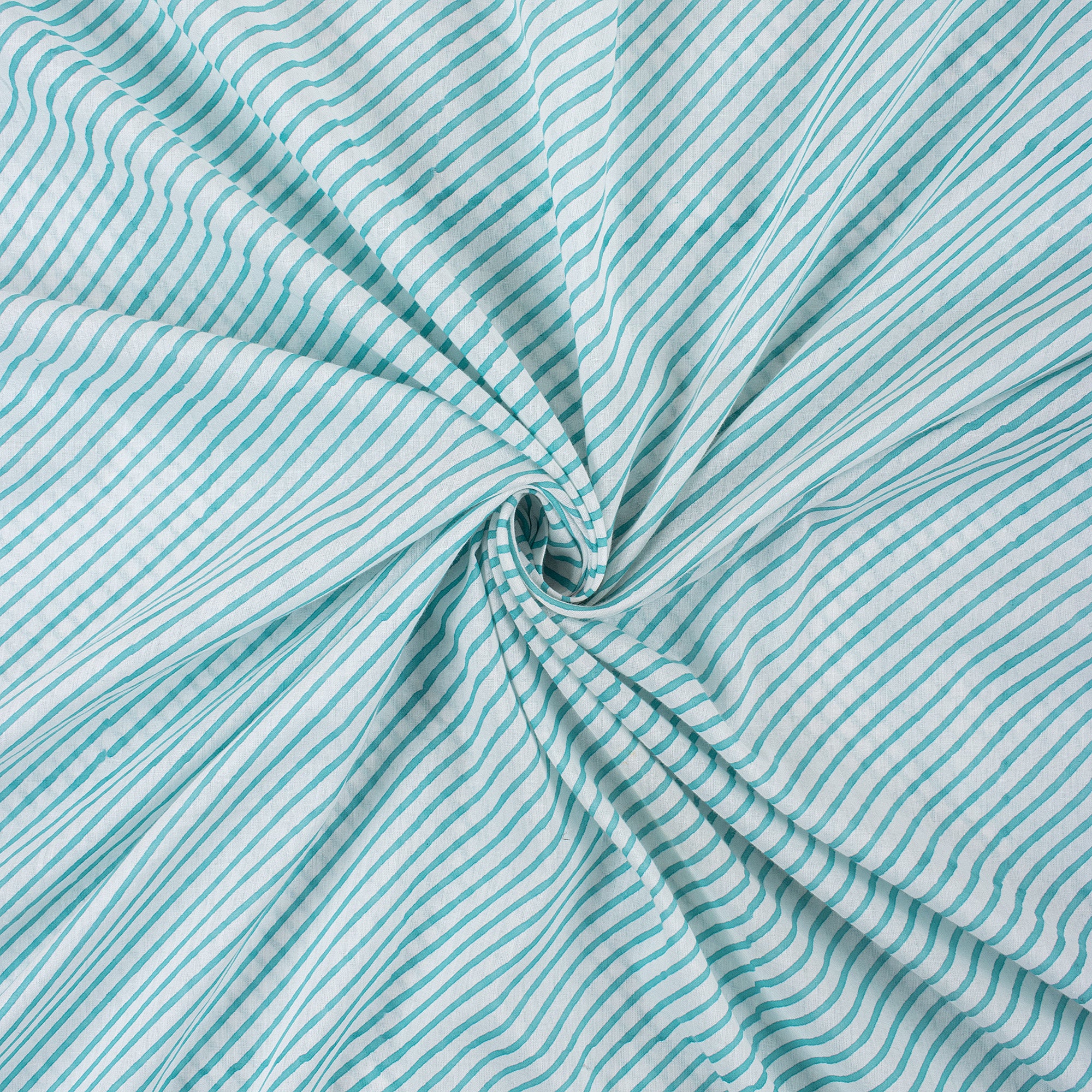 Striped Light Weighted Indian Block Print Fabric