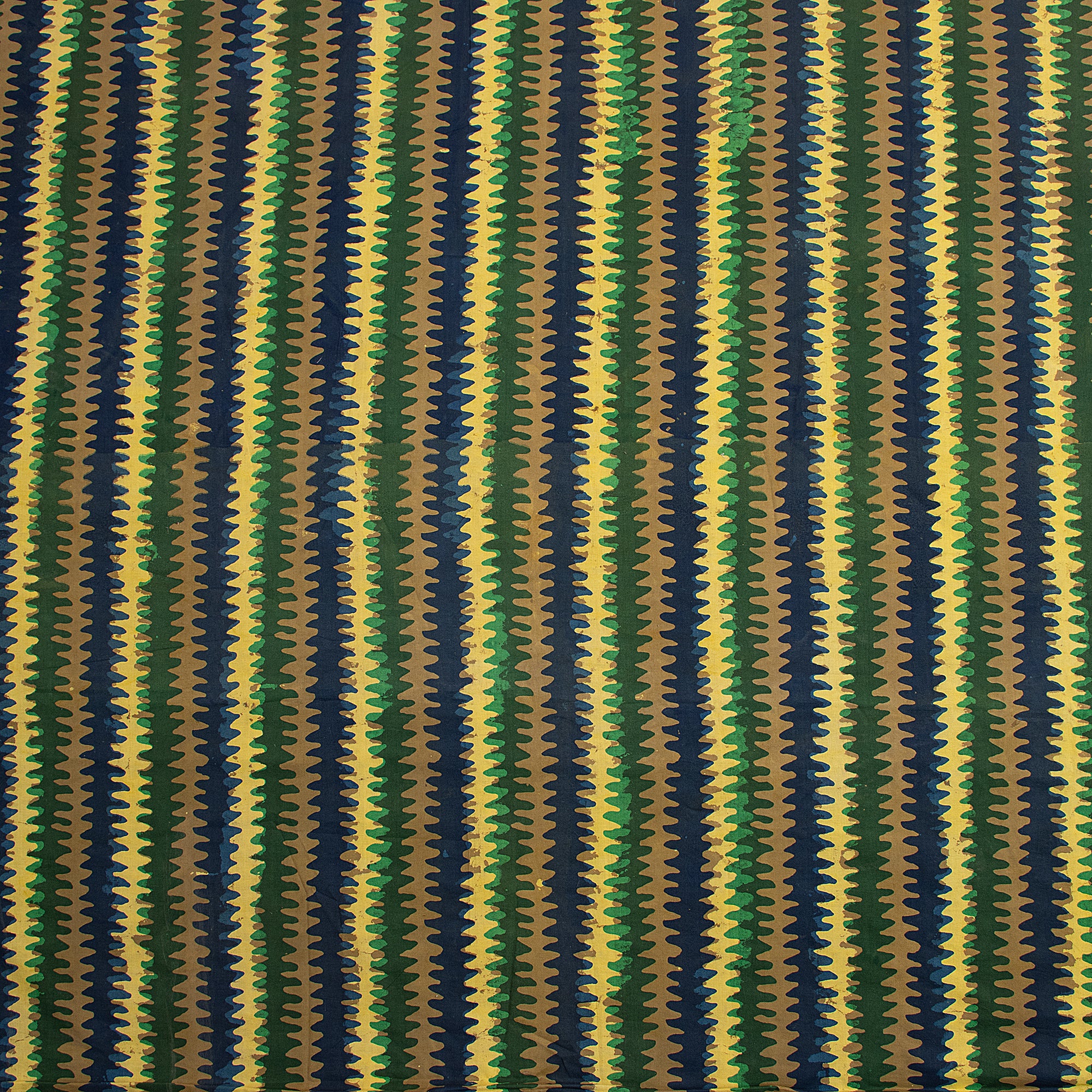 Stripes Hand Block Print Cotton Dabu Fabric