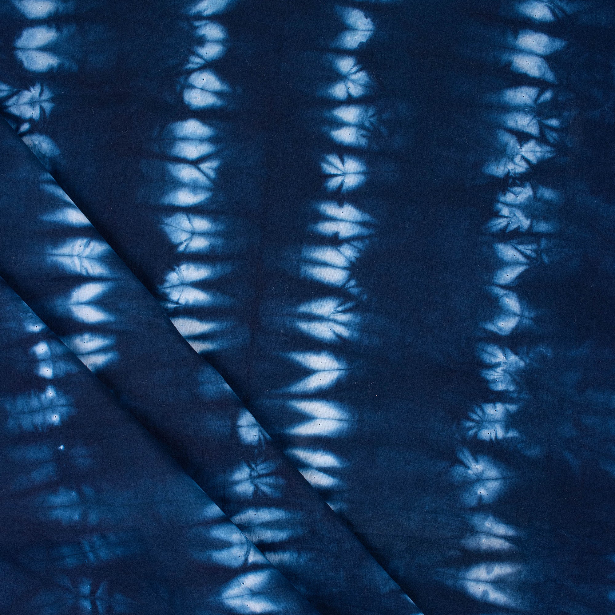 Stunning Blue Shibori Tie Dye Cotton Fabric