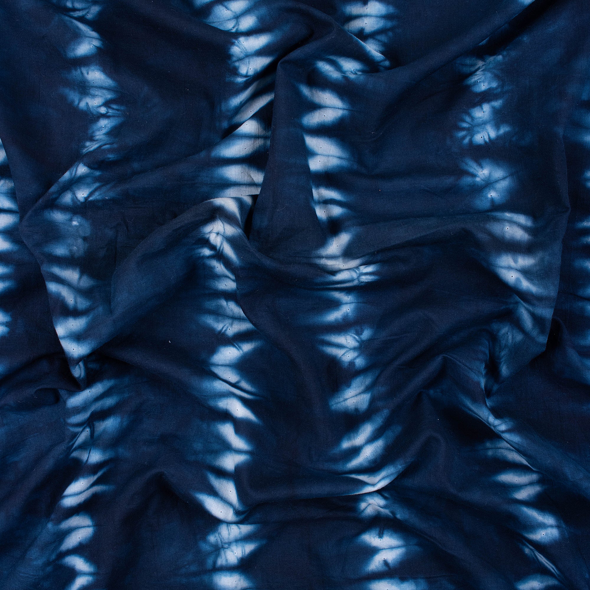Stunning Blue Shibori Tie Dye Cotton Fabric