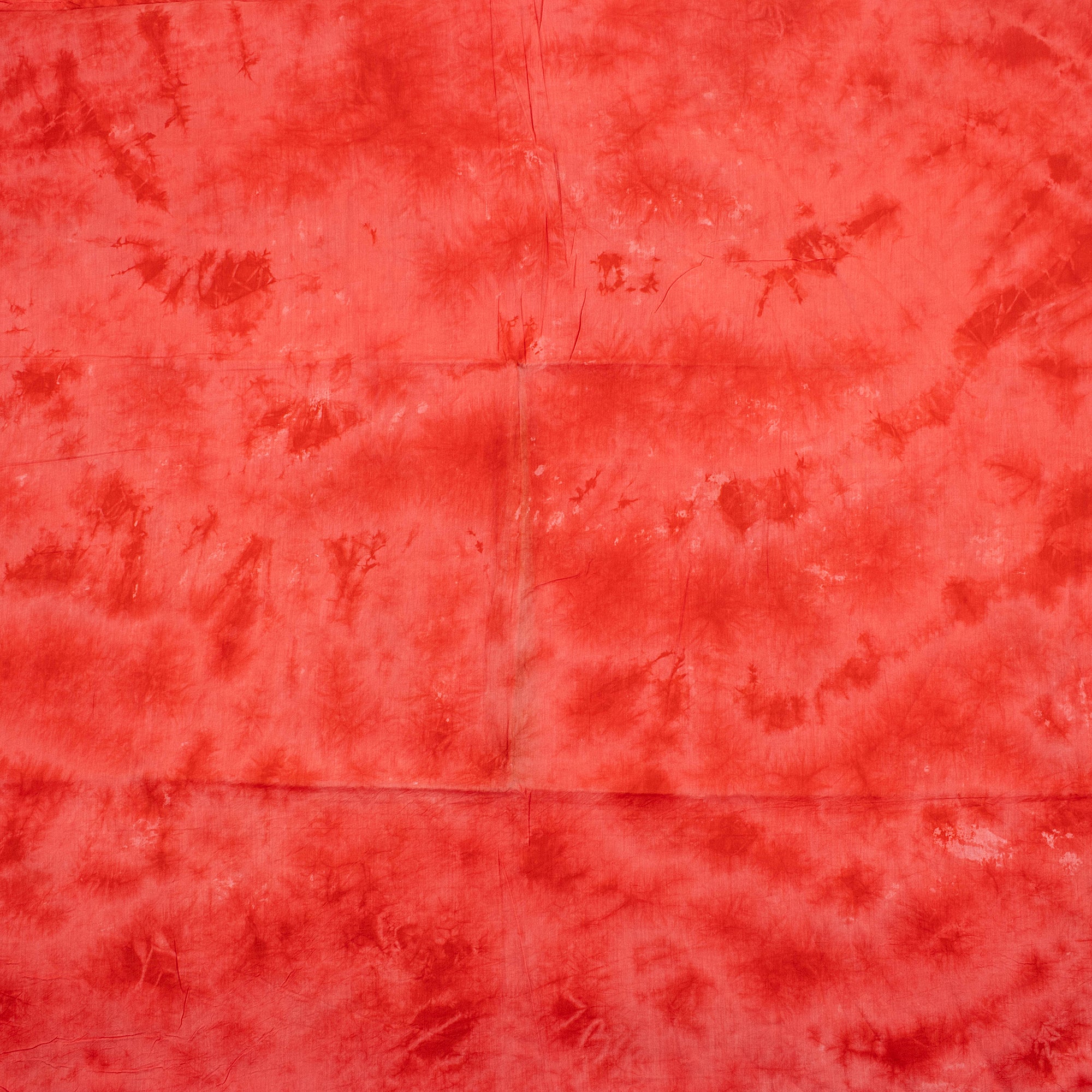 Stunning Red Tie Dye Cotton Shibori Fabric