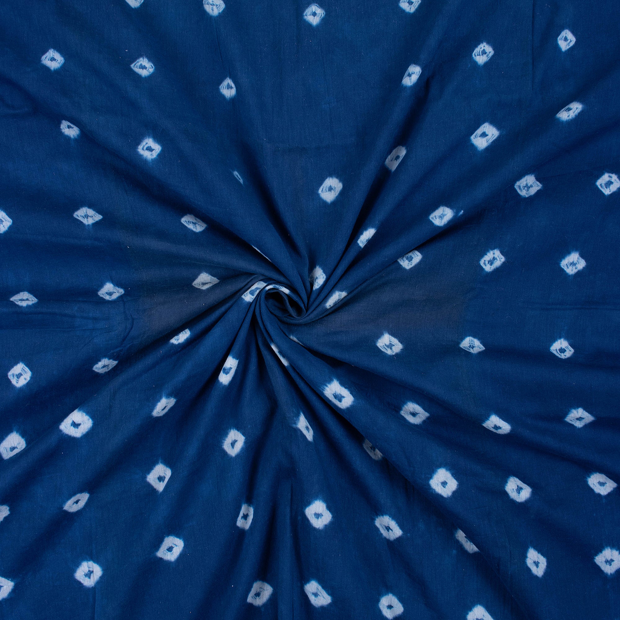 Stylish Blue Cotton Shibori Tie Dye Fabric