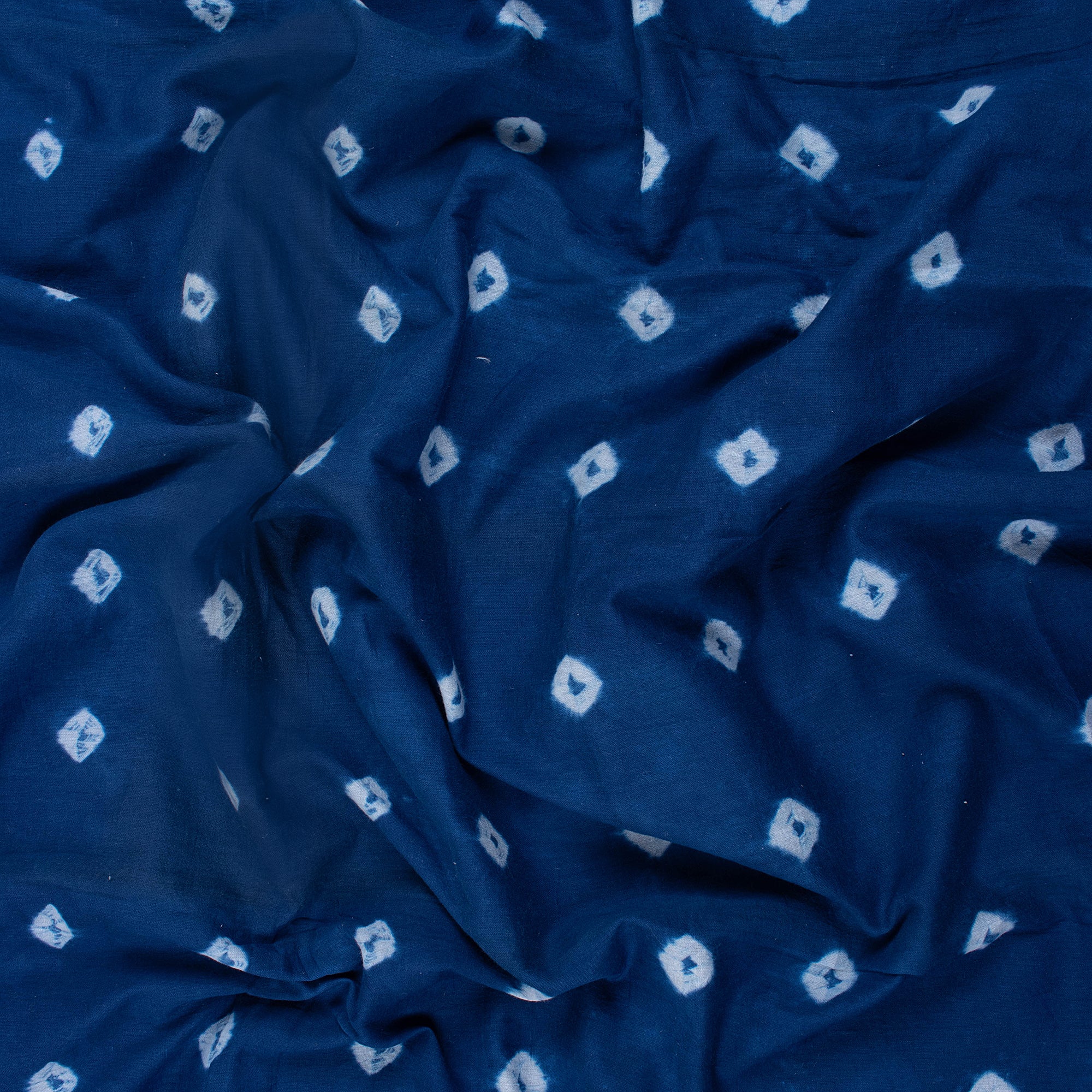 Stylish Blue Cotton Shibori Tie Dye Fabric