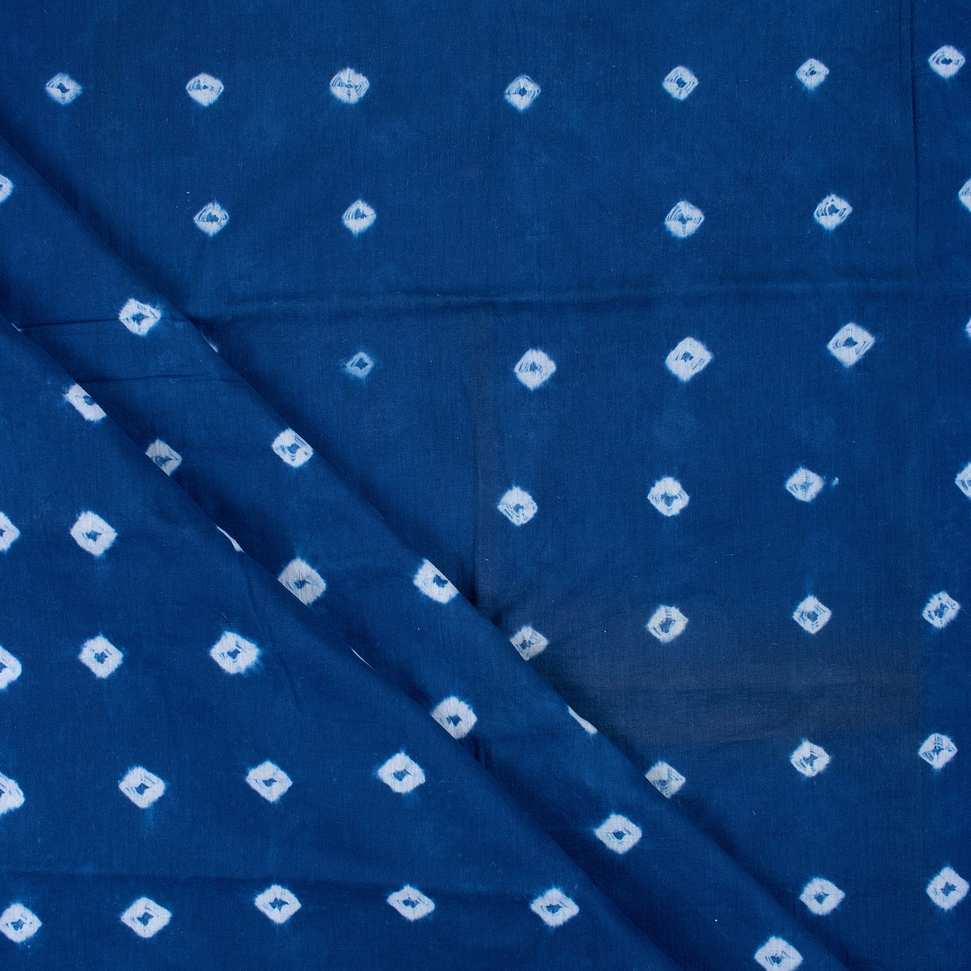 Stylish Blue Cotton Shibori Tie Dye Fabric