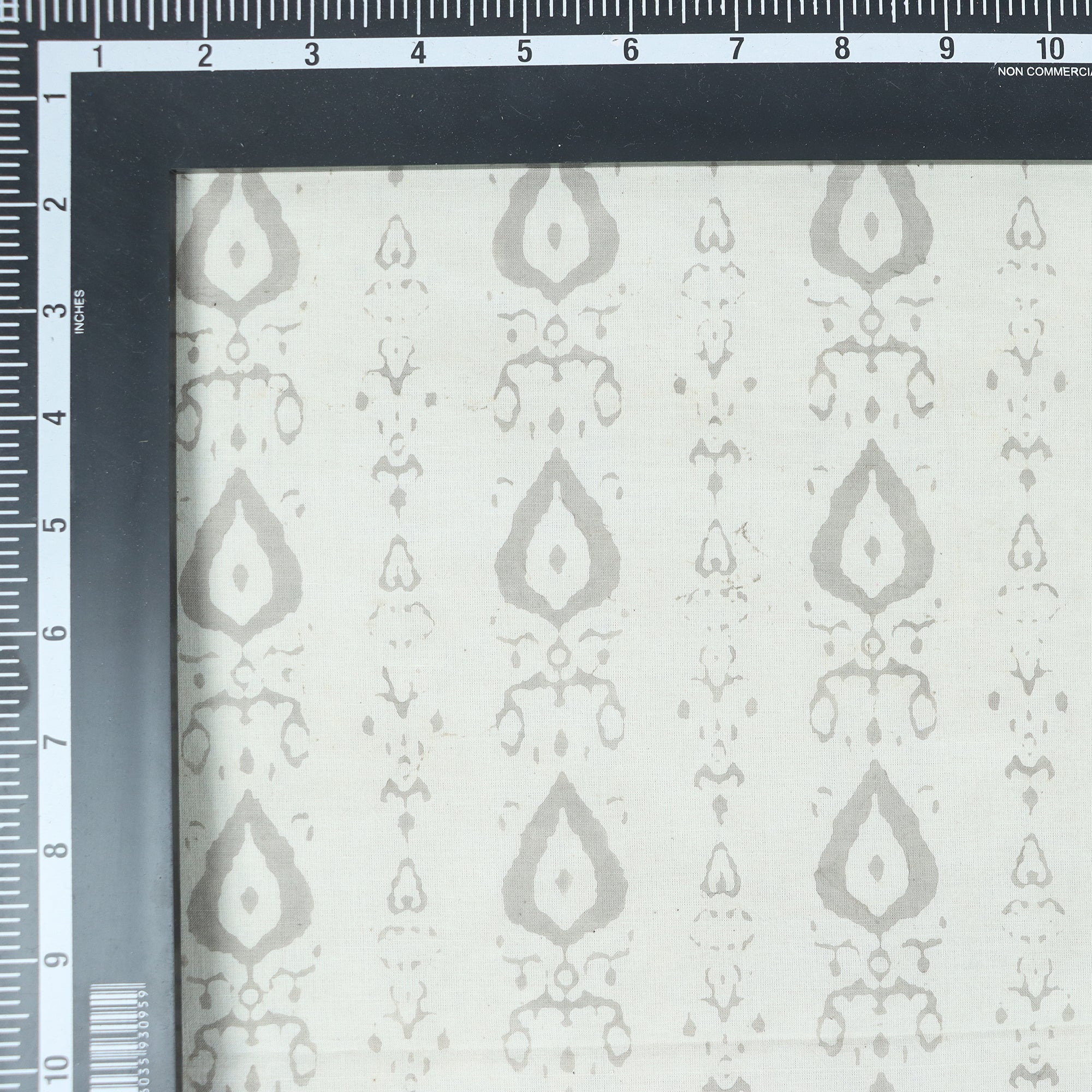 Stylish Gray Leaf Kashish Hand Block Print Fabric
