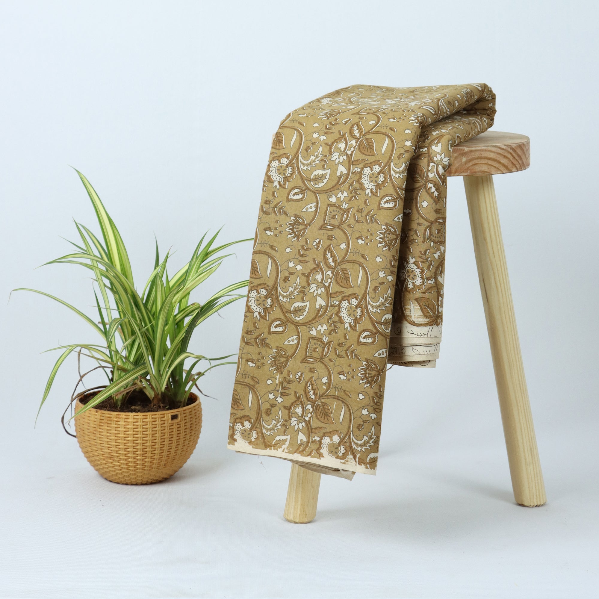 Stylish Hand Block Printed Dabu Fabric