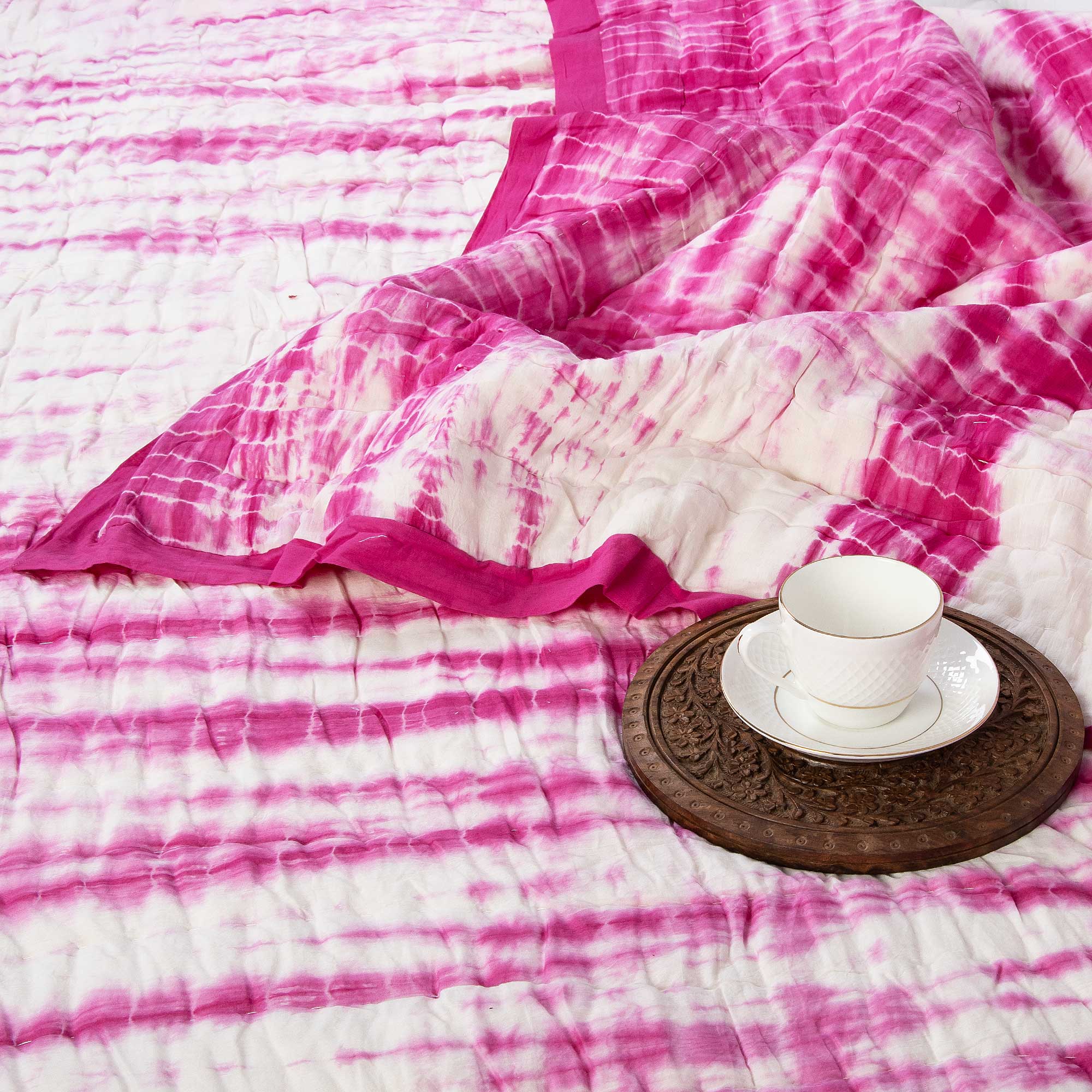 Stylish Pin Tie Dye Cotton Jaipuri Razai Quilts Online
