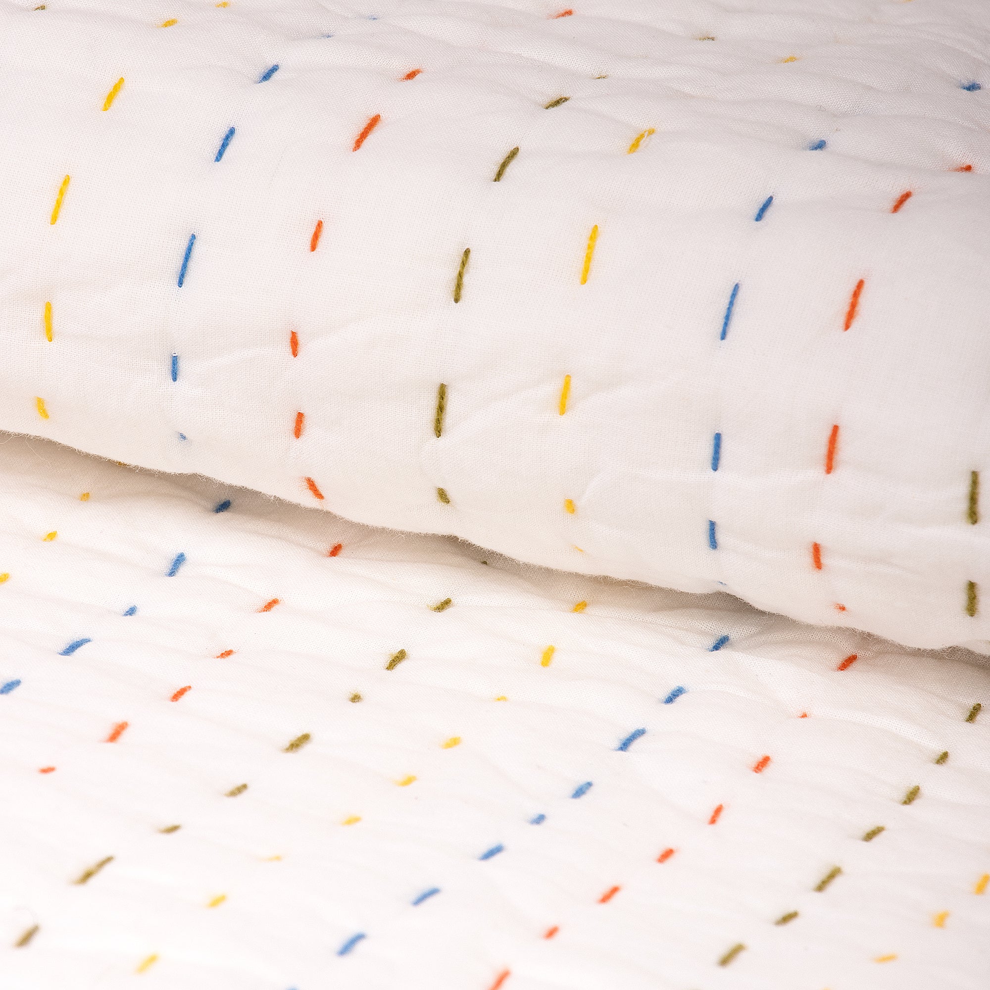 Stylish Solid Indian Kantha Quilt Blanket