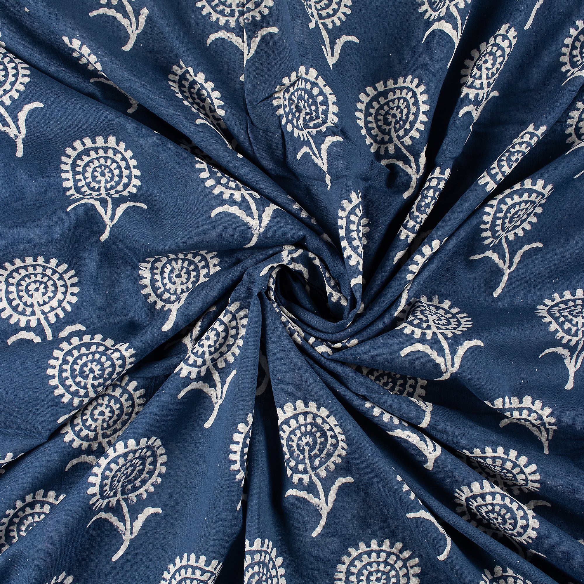 Sustainable Block Printed Discharge Fabric