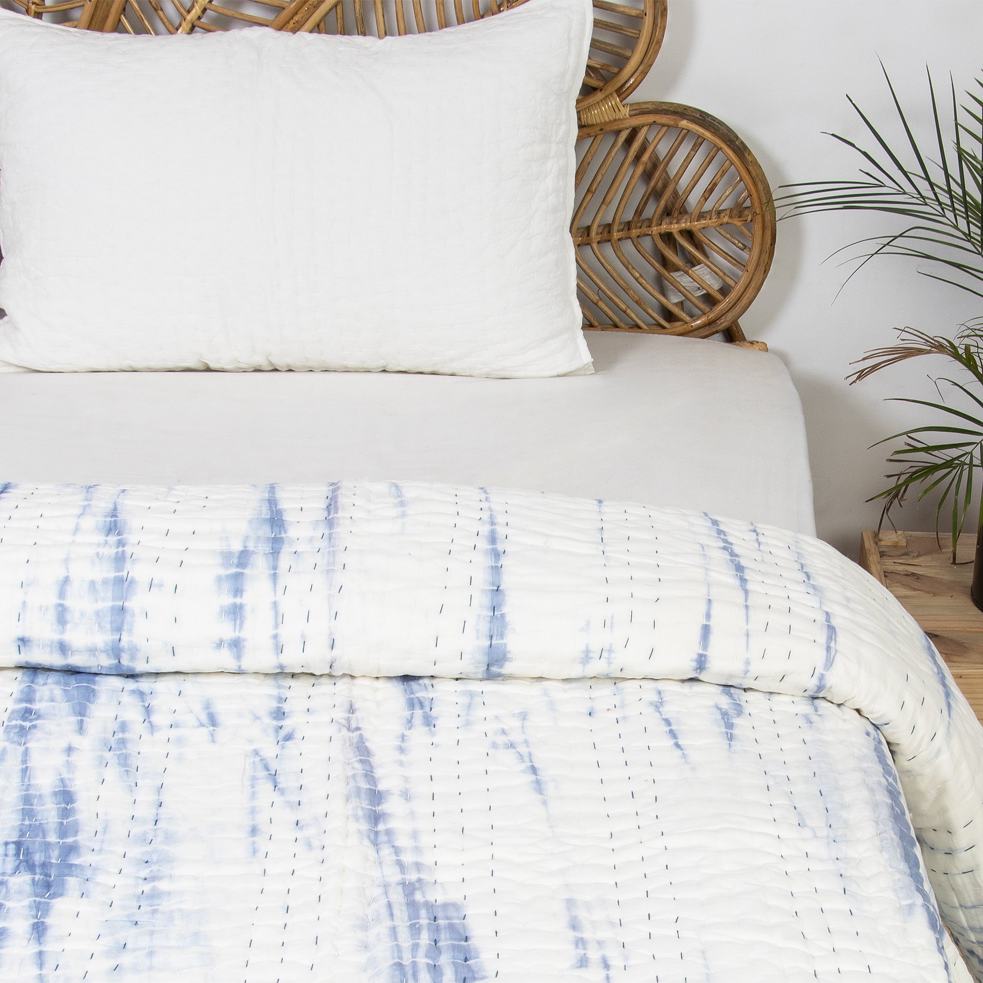 Tie Dye Indian Cotton Kantha Winter Quilt Blanket