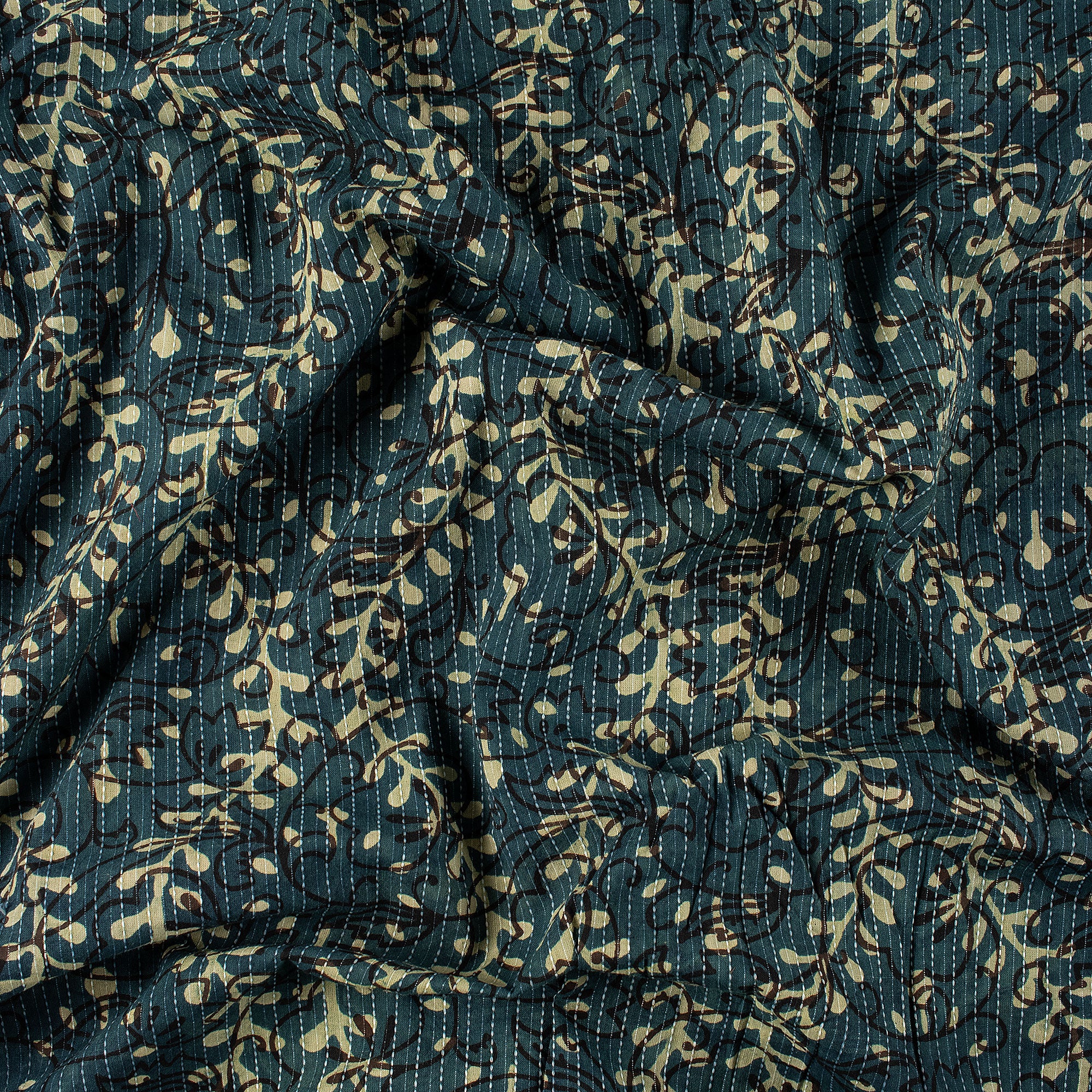 Trendy Dabu Hand Block Printed Cotton Fabric Yard