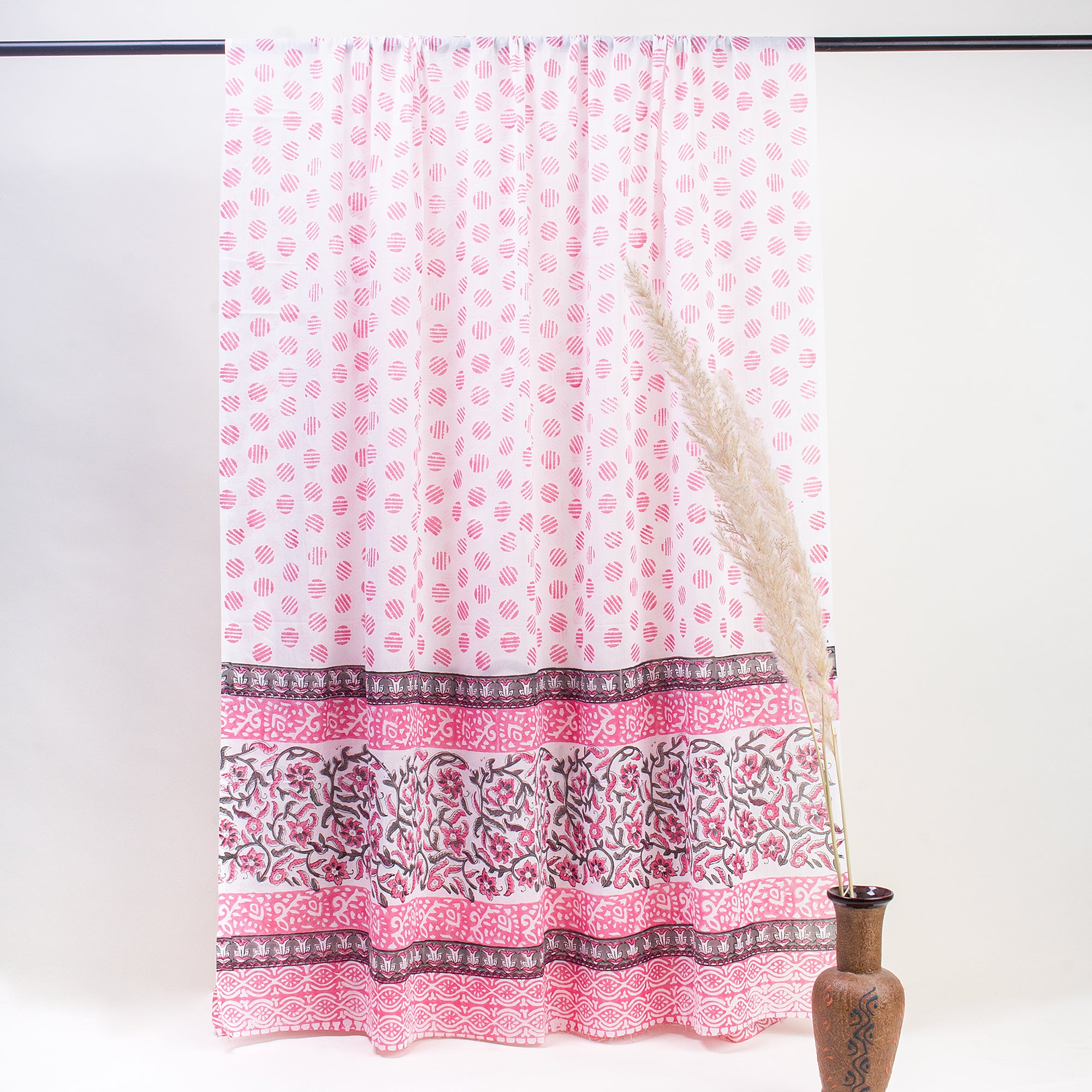 Flower Print Unstitched Cotton Suits with Cotton Dupatta
