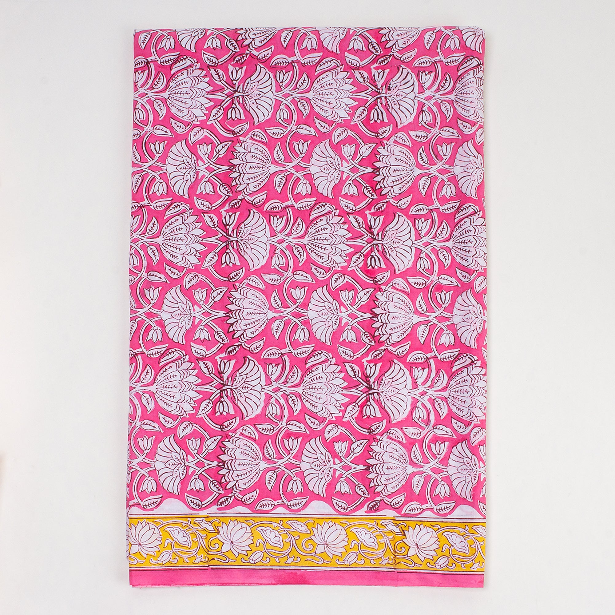 Flower Print Unstitched Pure Cotton Suits Sets with Cotton Dupatta