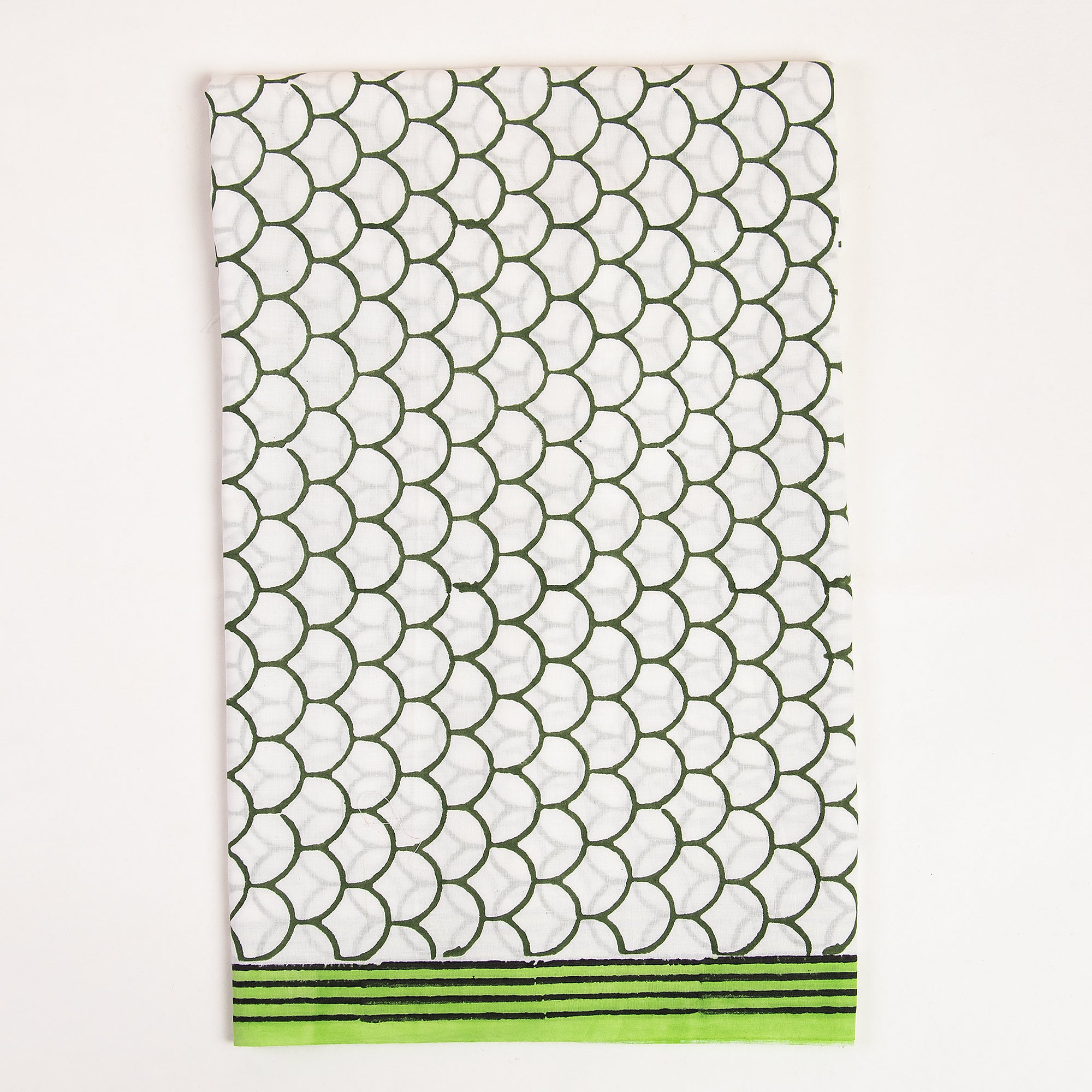 Green Floral Print Women Suit Sets Readymade Cotton Suits with Kota Dupatta